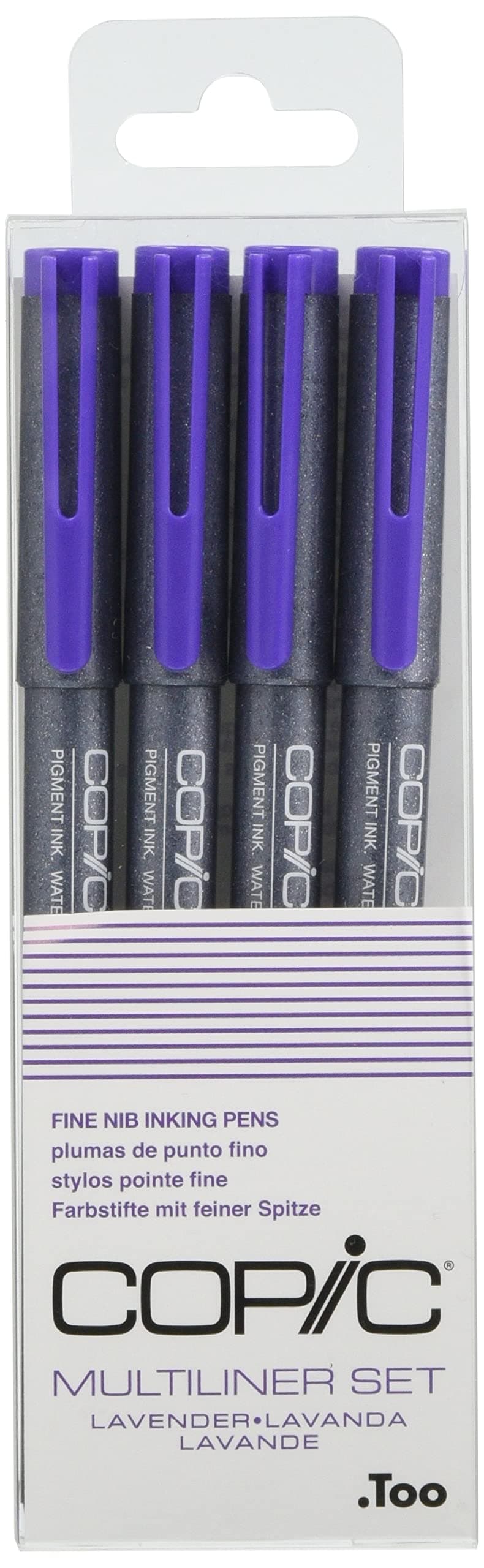 Too Copic Multi Liners 4-Pack, Lavender Set Millimeter Pen Drafting Pen Drawing Pen Line Drawing Pen