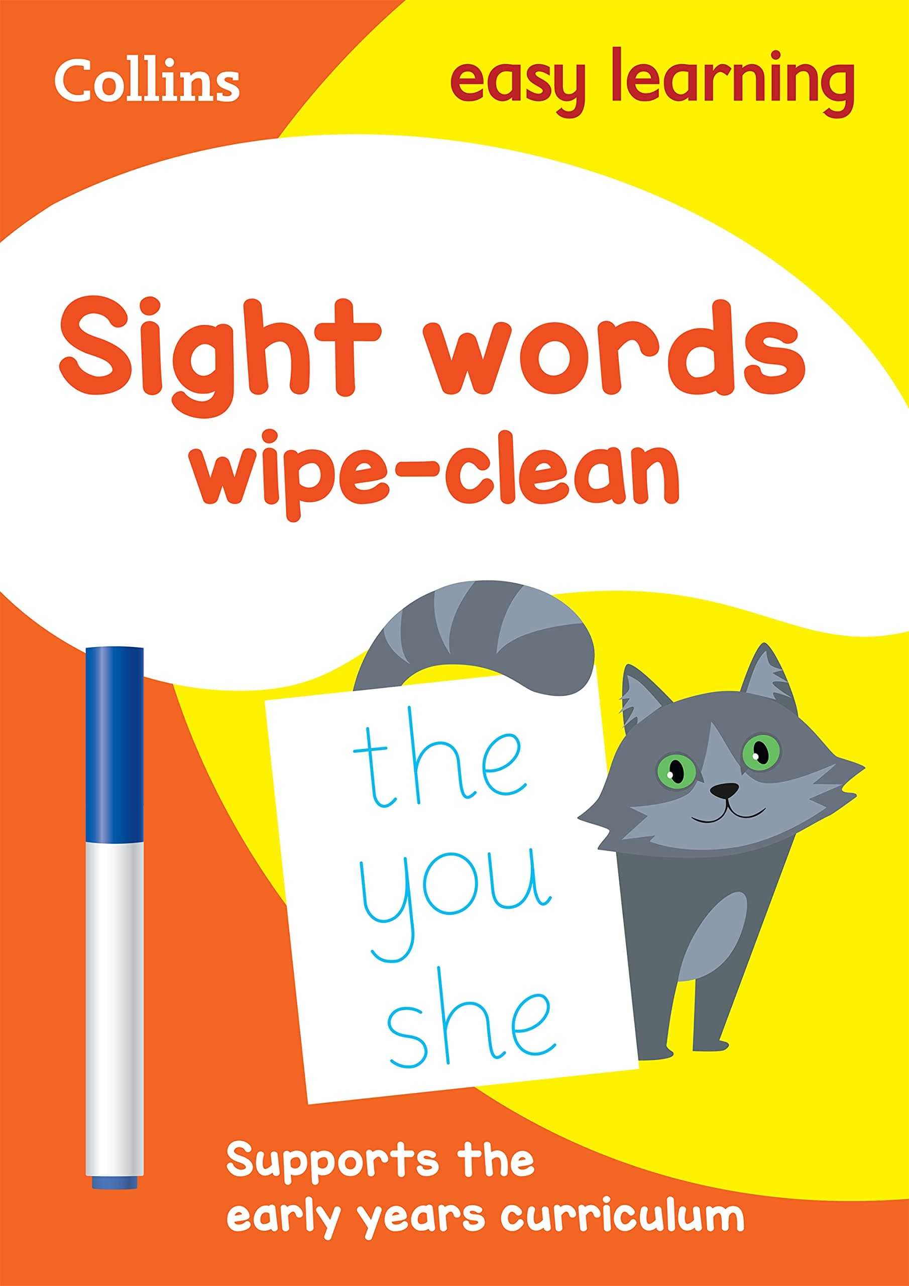 Collins Easy Learning Sight Words Wipe-Clean