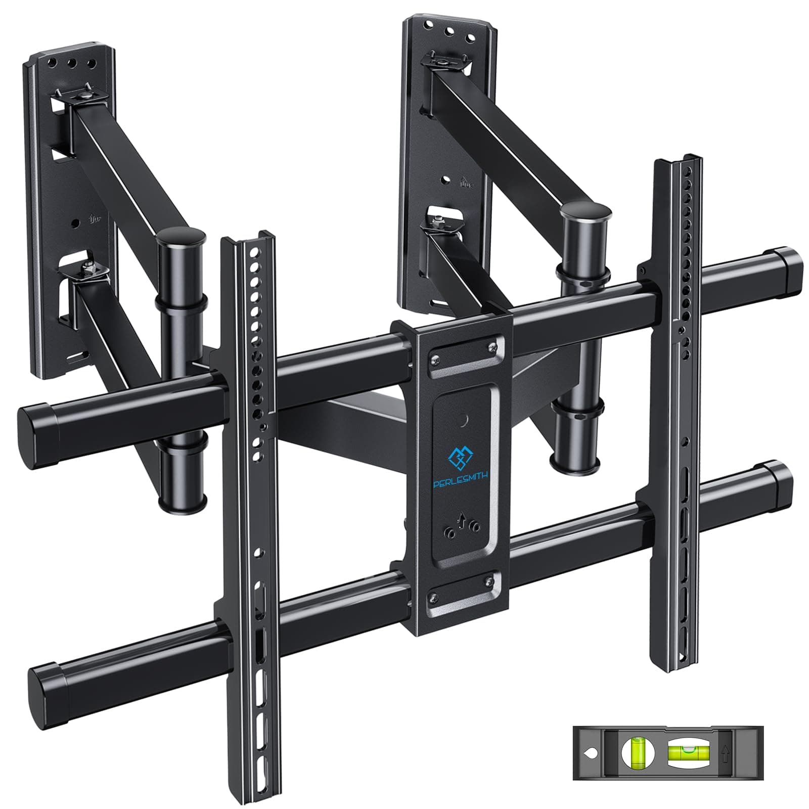 PERLESMITH Corner TV Wall Mount Full Motion, Corner TV Bracket Fits 37-70 Inch LED, LCD 4K Flat Curved Screen TVs Hold up to 99 lbs, Max VESA 600x400 Tilt, Swivel and Level, PSCLF1