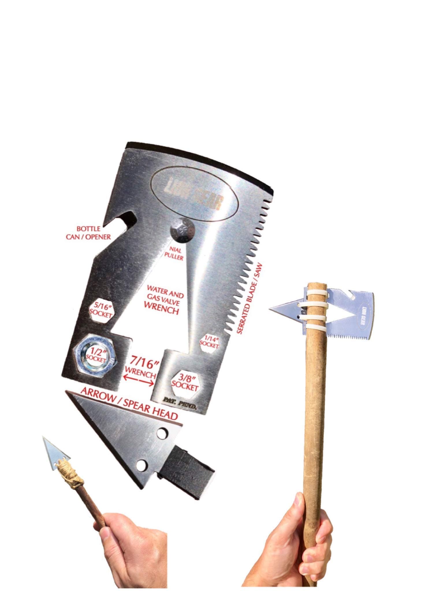 Survival Axe Tomahawk Emergency Camping Hunting Multi-Tool