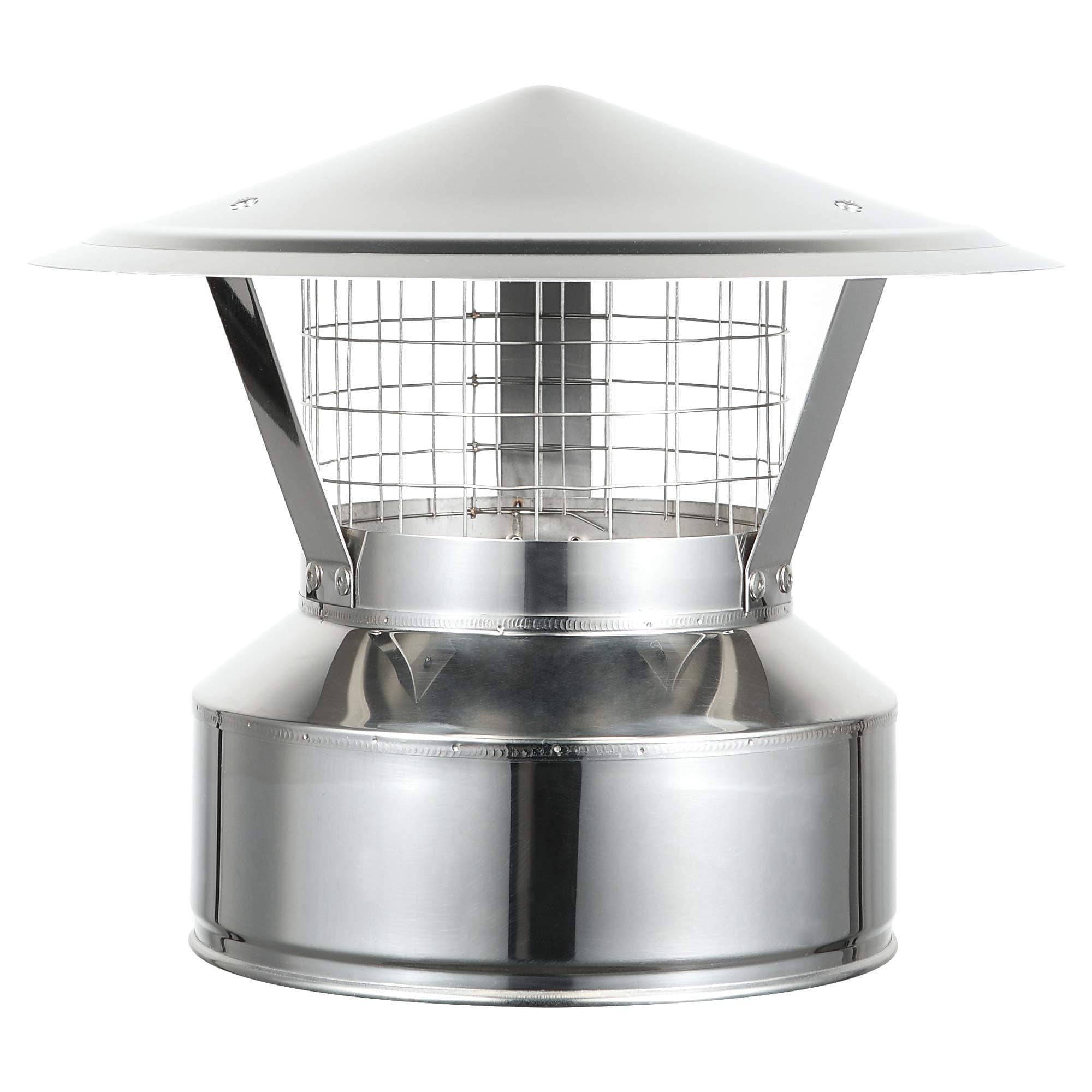 Rain Cap with 3/4" Spark Arrestor for 6" Diameter 304 Stainless Steel All Fuel Class-A Double Wall Insulated Chimney Pipe
