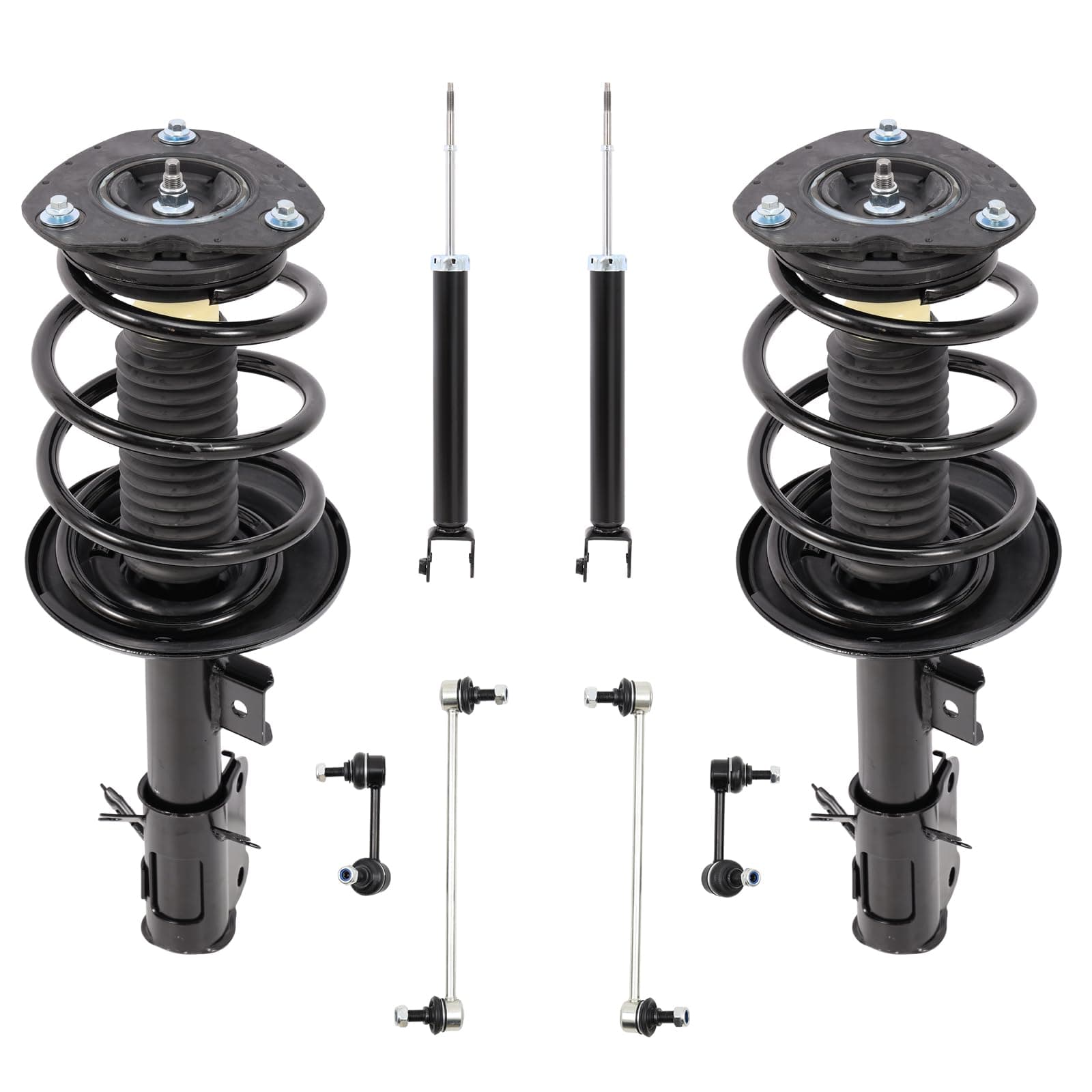 8PC Front Strut Spring with Stabilizer Sway Bar Links Kit, Compatible with NISSAN ALTIMA 2007-2013 2013: 2.5L, Coupe, Replace 4349075 172393 172392 K750095 K750094 K750256 K750255