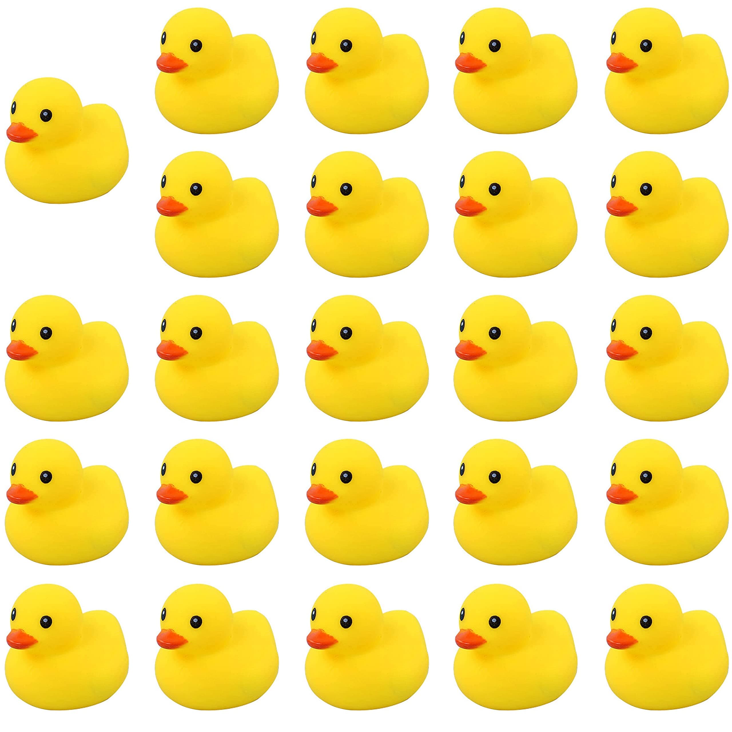 Mini Yellow Rubber Bath Ducks for Child 24pcs