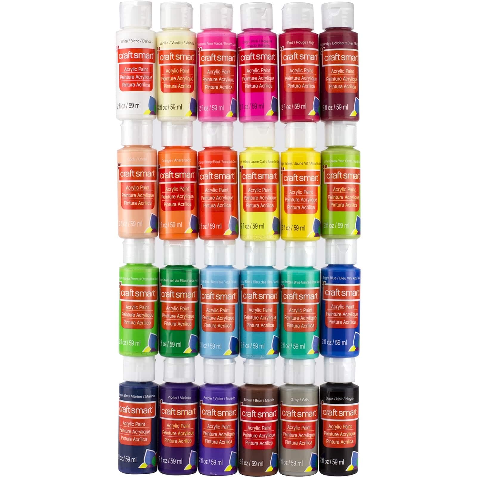 Craft Smart Acrylic Paint 24PACK Value Set