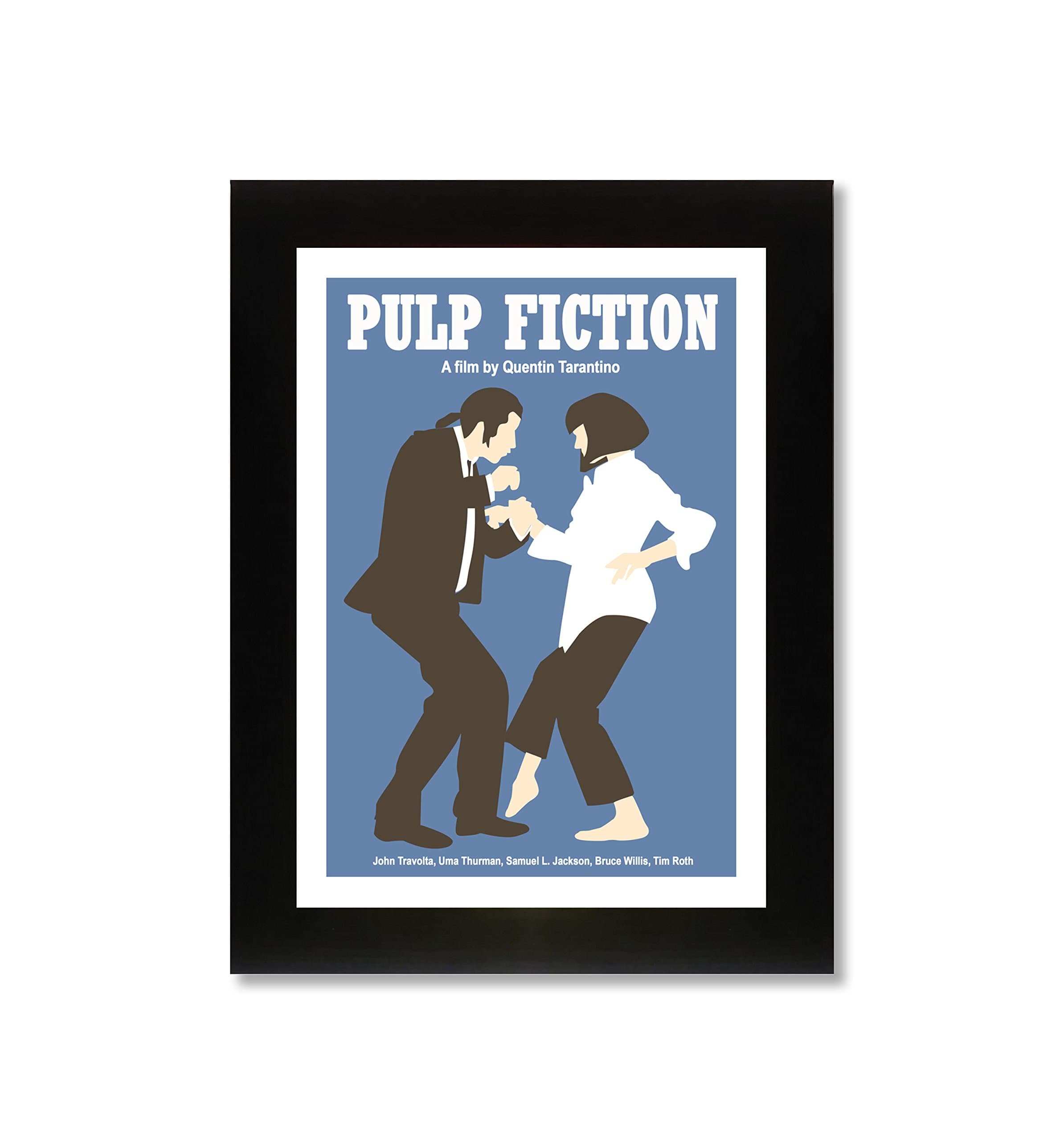 Pulp Fiction Wall Art – Limited Edition A4 Framed Print – Modern Minimalist Movie-Inspired Artwork