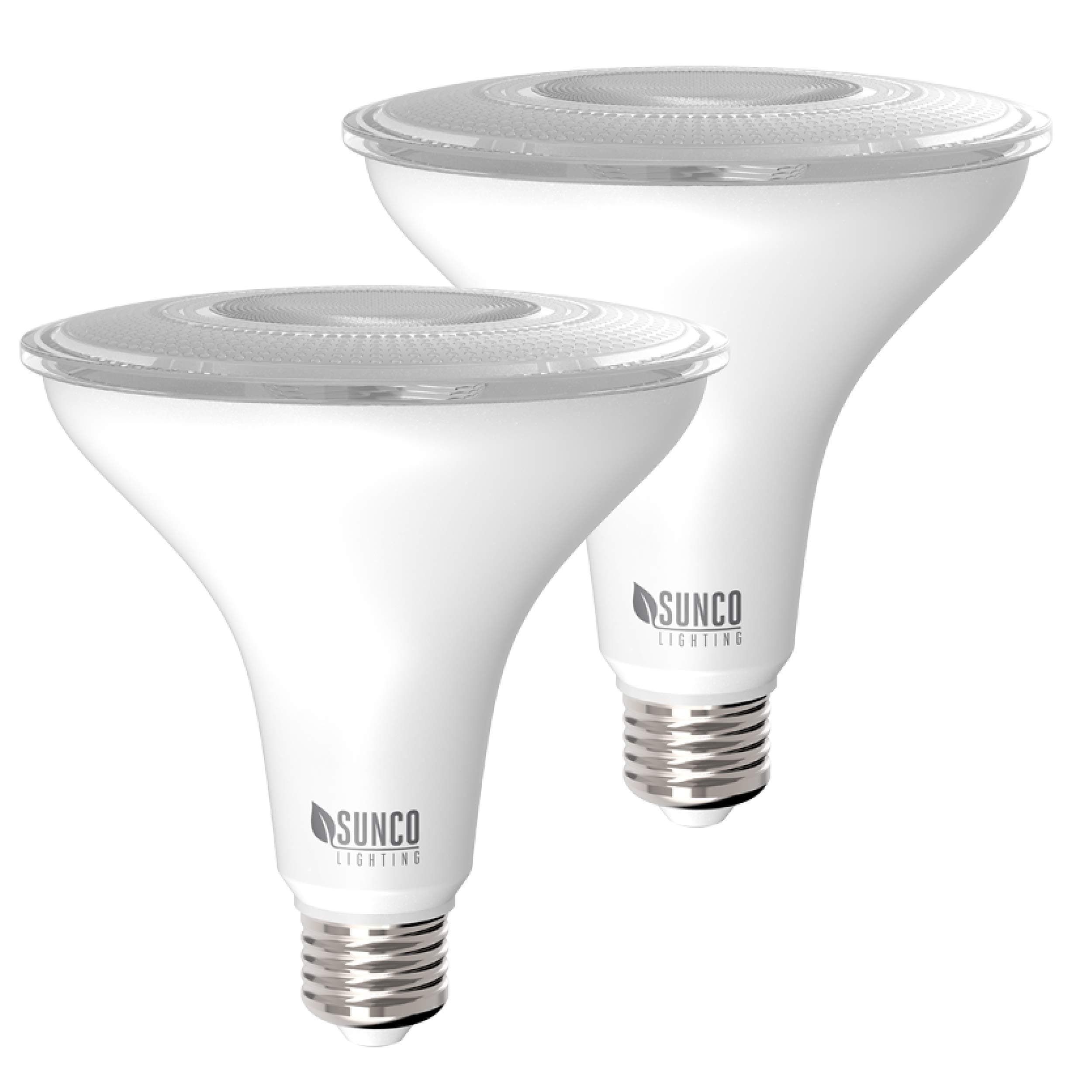 Sunco Lighting 2 Pack PAR38 LED Light Bulb with Motion Sensor, 13W=100W, 5000K Daylight, 1,100 LM, Indoor/Outdoor, Motion Activated LED Flood Light - UL & Energy