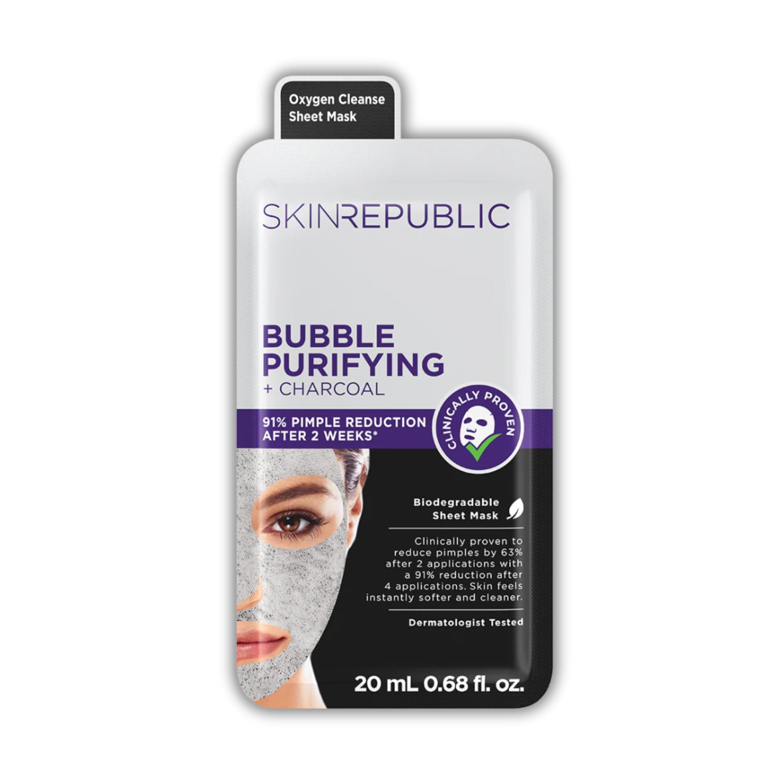 Bubble Purifying Face Mask | Exfoliates and Brightens Skin | Tightens Pores | For a Youthful Appearance | Made in Korea (Pack of 1)
