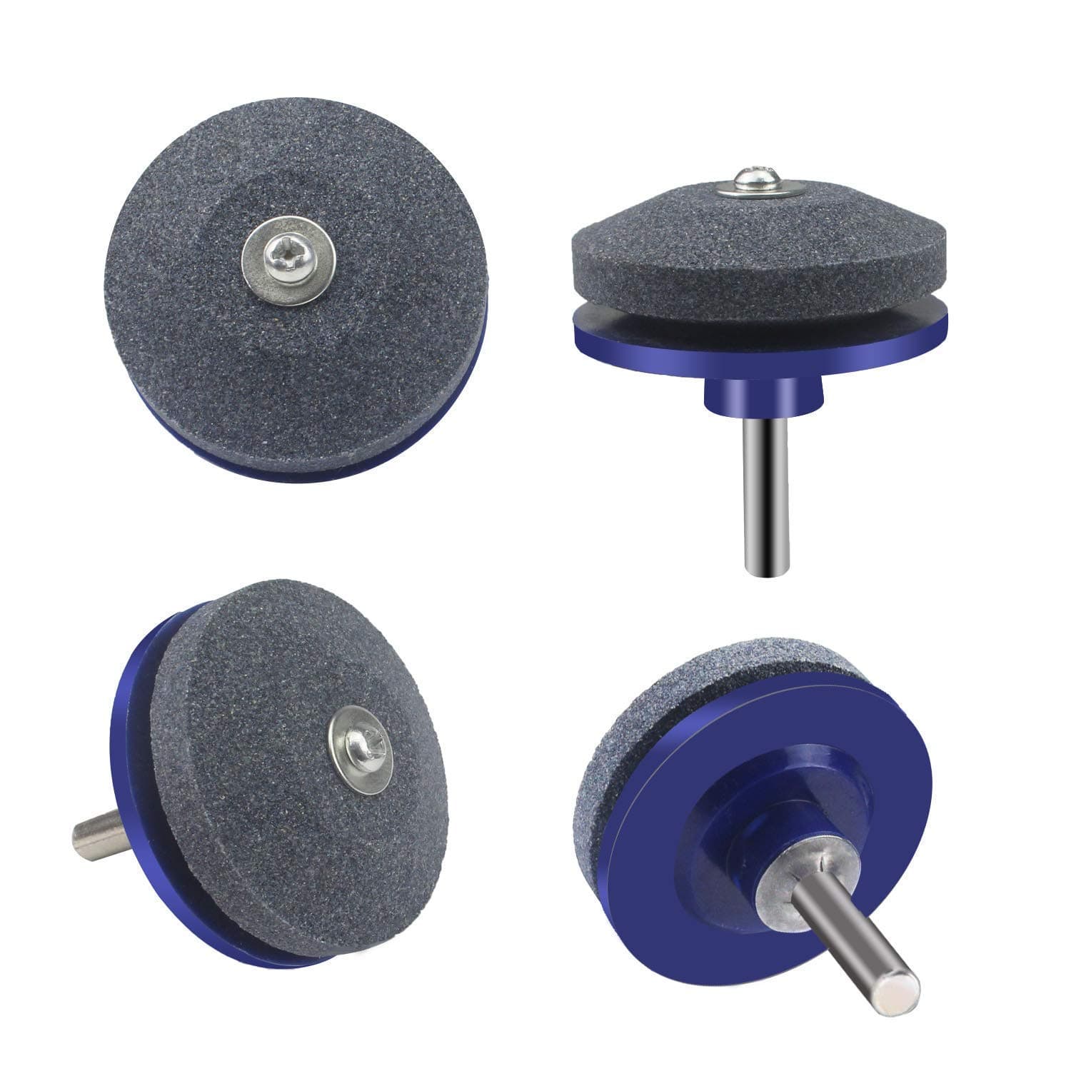 4 Pack Lawn Mower Sharpener Lawnmower Blade Sharpener Garden Tool for Power Drill Hand Drill