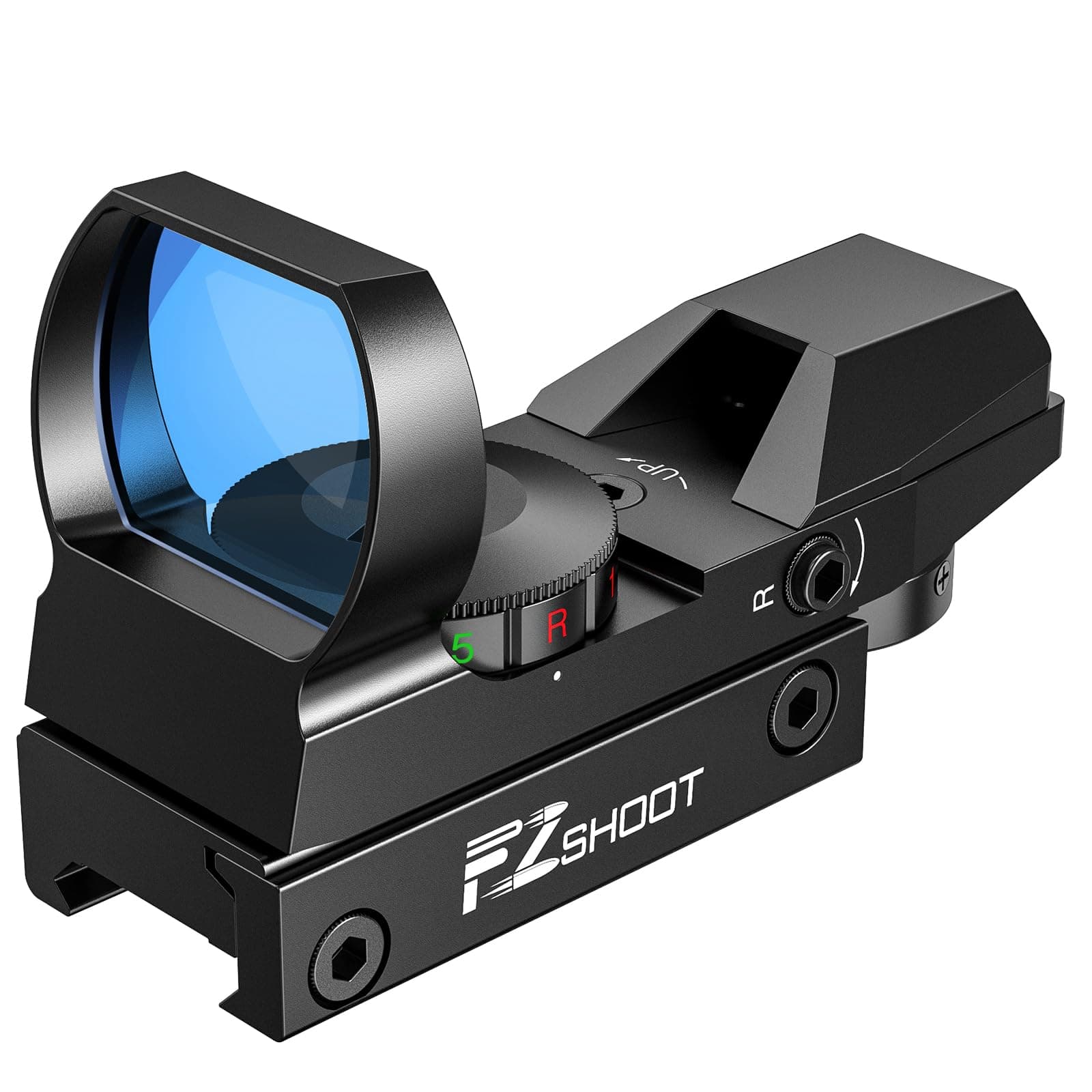 Red Green Dot Gun Sight Scope Reflex Sight, 4 Adjustable Reticles Holographic Optic with 20mm Rail Mount