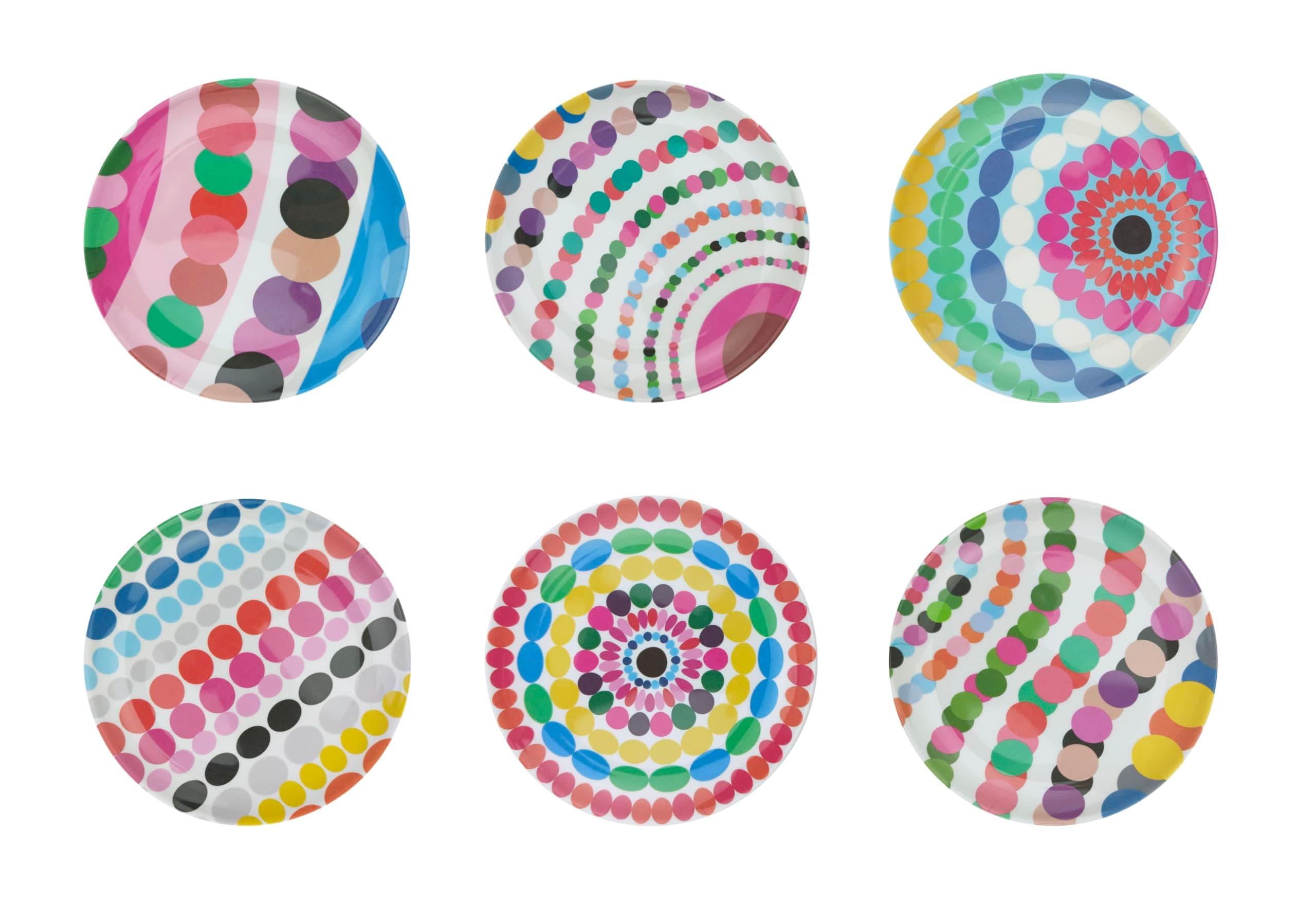 French Bull Melamine Assorted Plates-6 Piece Set -Melamine Dinnerware-Platter, Serving, Party, Platter, Dish (6" Appetizer Plate, Bauble)