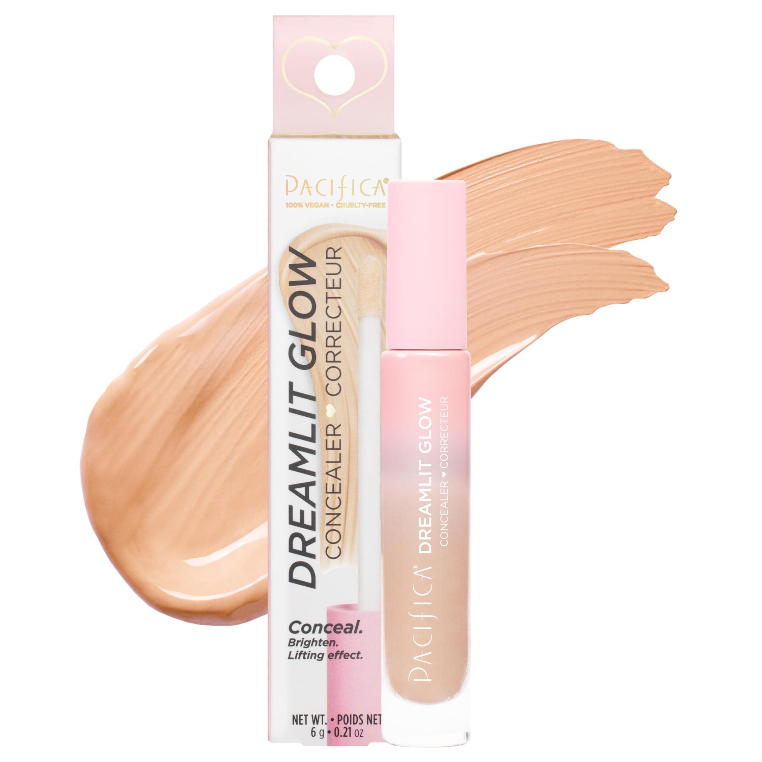 Concealer – DreamLit Glow Full Coverage Concealer with Squalane for Dark Circles & Dark Spot Correction, Lightweight & Long-Lasting, Vegan & Cruelty-Free, Shade 09 (Warm Honey)