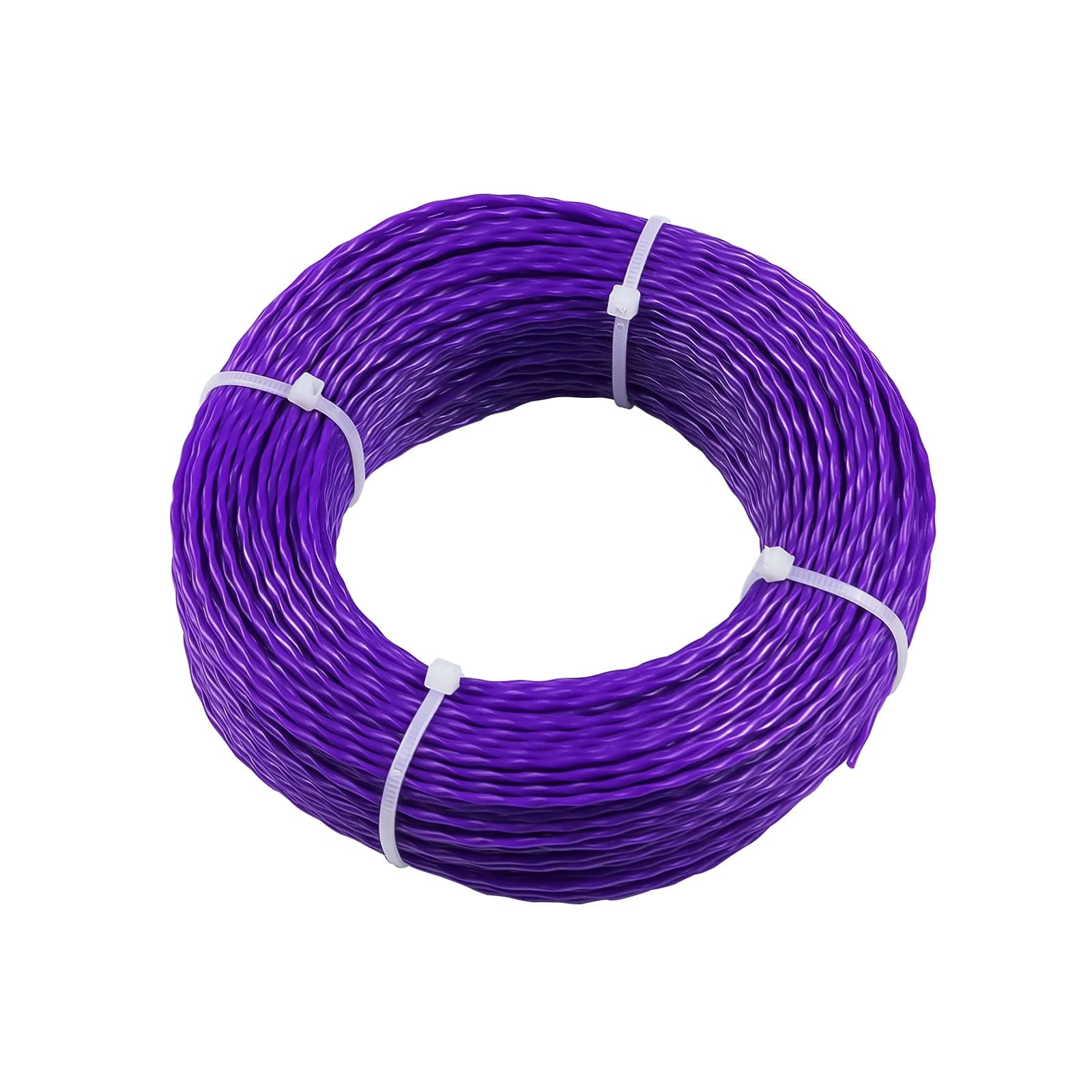 Trimmer Strimmer Line Grass Trimmer String Line Universal Nylon Cord Wire Brush cutter Weed Eater Twist Lines, 2mmX 50m (Purple)