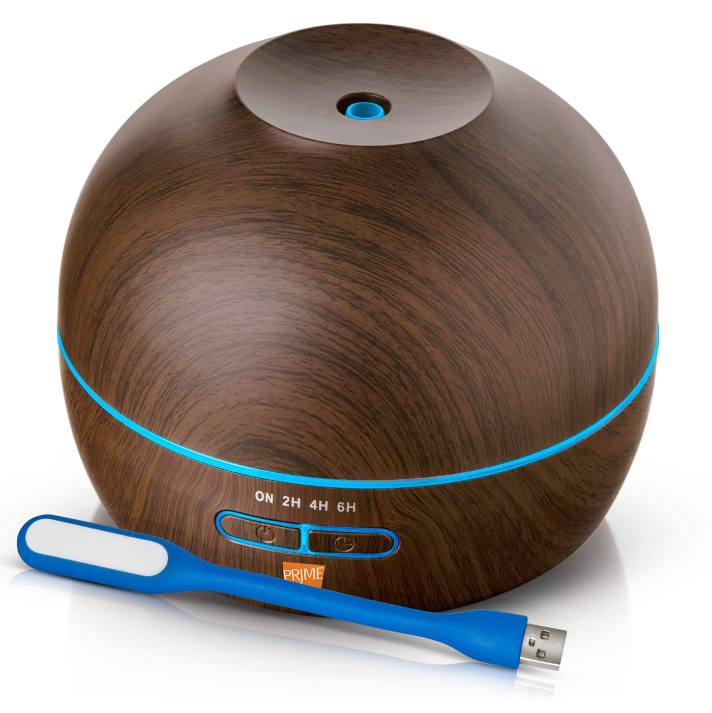 Ultrasonic Essential Oil Diffuser & Humidifier 300ML With Timer & Mini USB Light: Enjoy Scented Aroma Oils Aromatherapy at Home, Office & Spa. Classic Wood Grain Diffusers, Relaxing LED Lights Cycle