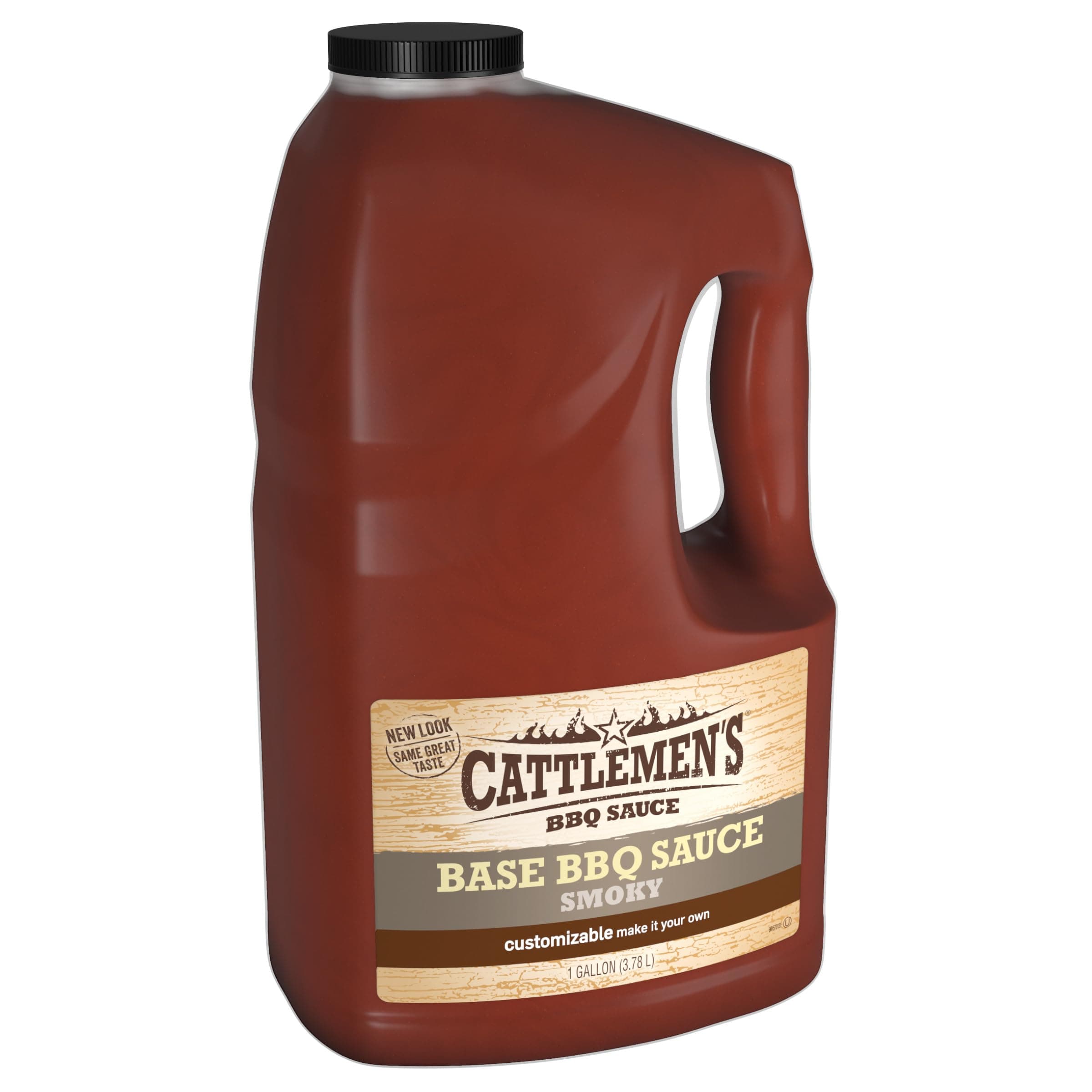Cattlemen's Smoky Base BBQ Sauce, 1 gal - One Gallon Jug of Customizable Smoky Barbecue Sauce Base for Chefs, Ideal for Ribs, Briskets, Wings and More