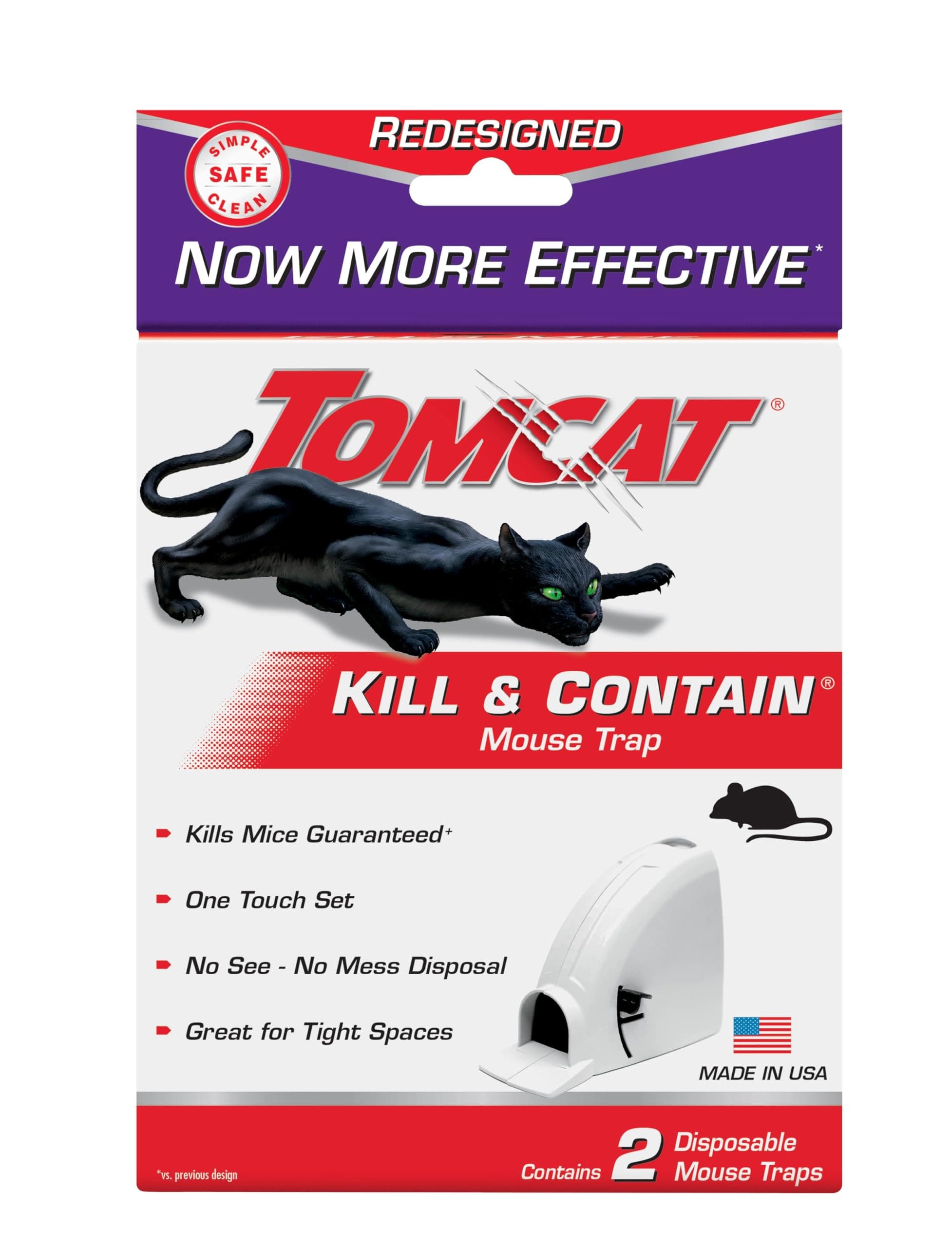 Kill & Contain Mouse Trap, Never See a Dead Rodent Again, 2 Traps