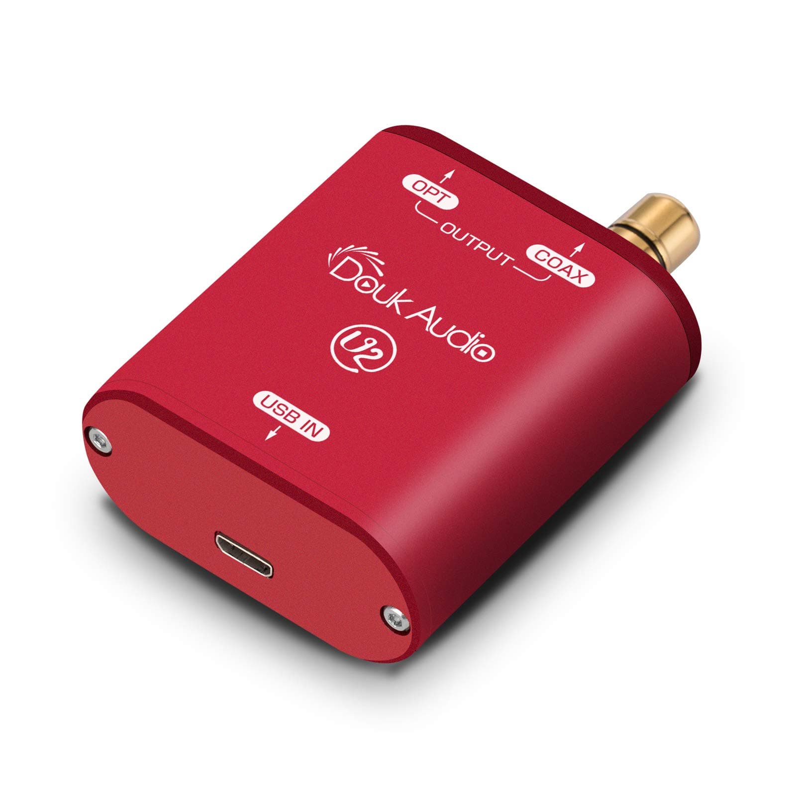 Nobsound Douk Audio U2 USB Converter XMOS XU208 Digital Interface TOSLINK Coaxial DOP SPDIF Adapter DSD64 PCM192Khz (Red)