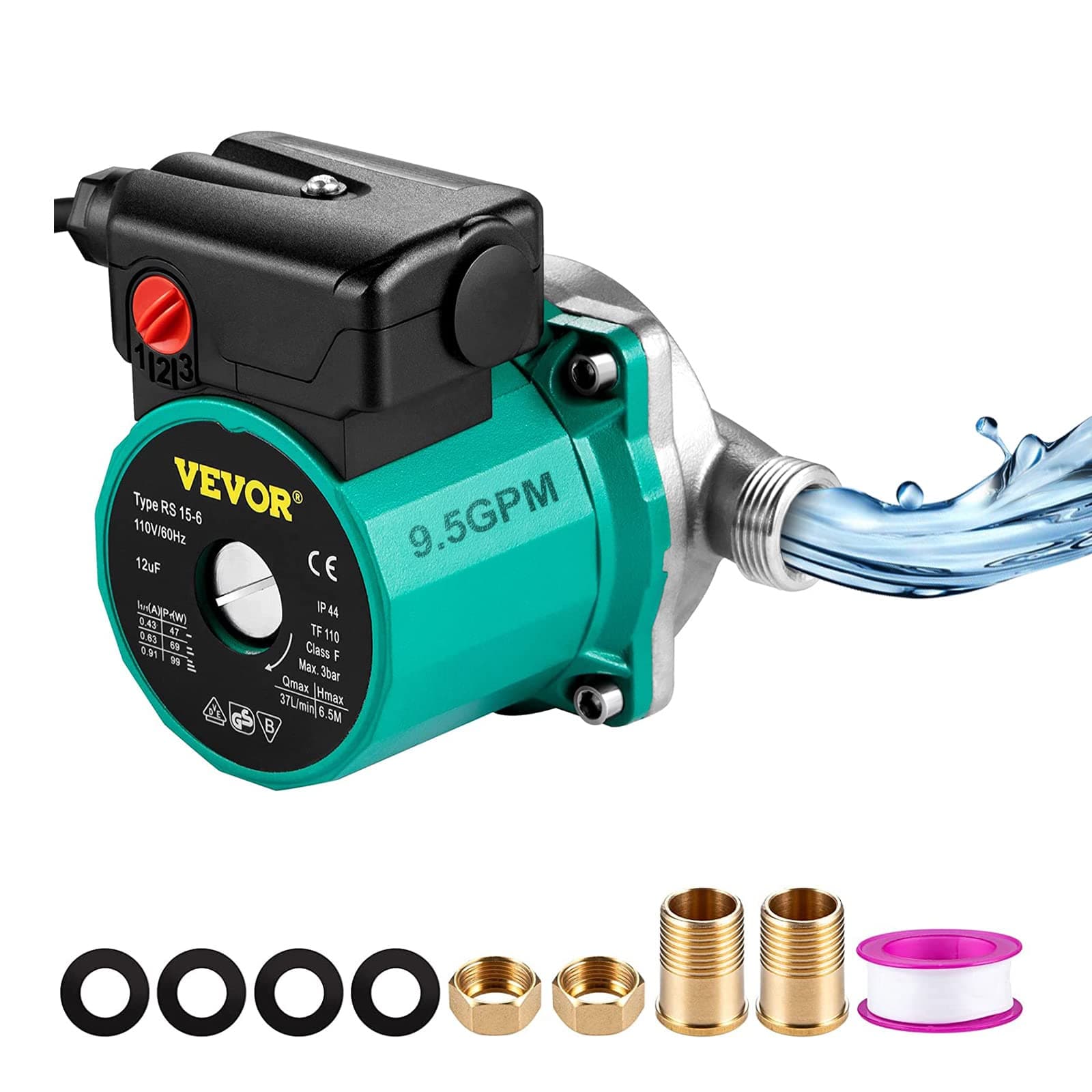 VEVOR 93W Recirculating Pump, 3 Speed Control