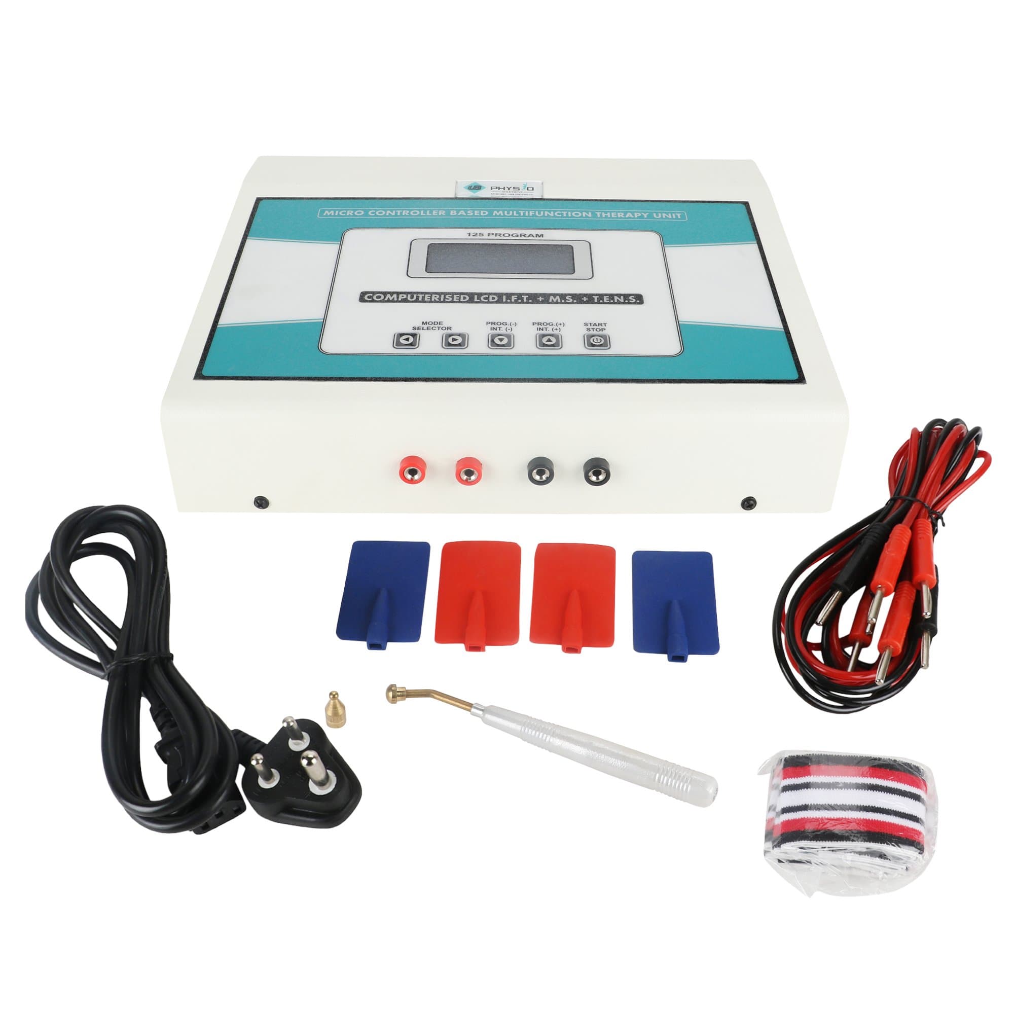 UB PHYSIO SOLUTIONS Physio Therapy Electro Combination IFT+MS+TENS (125 Program) (Interferential Therapy+Muscle Stimulator+Transcutaneous Electrical Nerve Stimulation)
