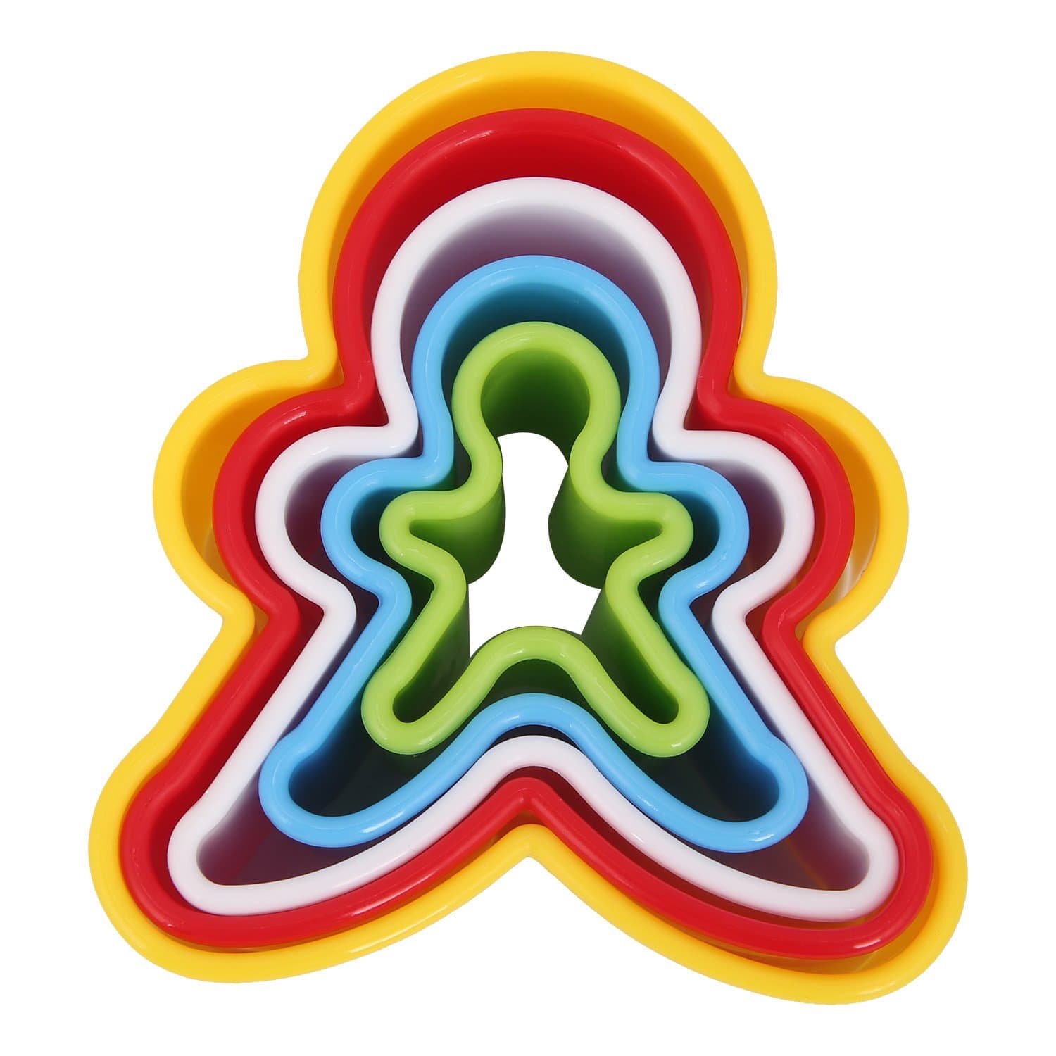 Crazy Egg Plastic Gingerbread Man Cookie Cutter Set (5 Pc)