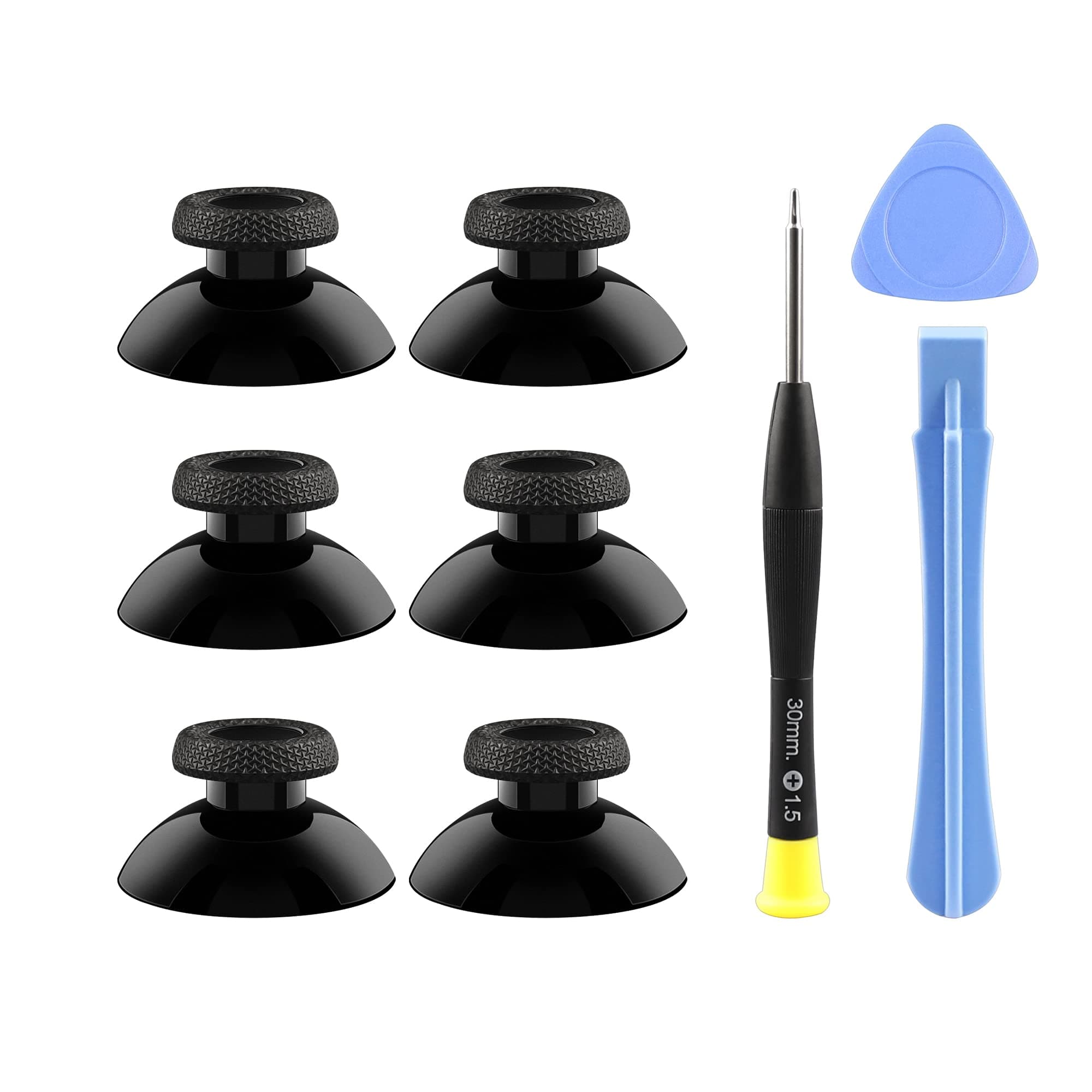 6PCS Controller Joystick for PS5, Replacement Original True Rubberized Thumbsticks Analog Thumb Sticks Parts with Phillips Repair Screwdriver Kit for PS5