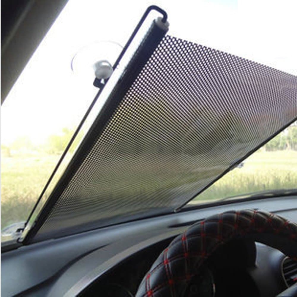Retractable Car Windshield Visor Sun Shade Auto Front Rear Side Window Blinds Sun Shades Anti UV Sunshades 125x58cm