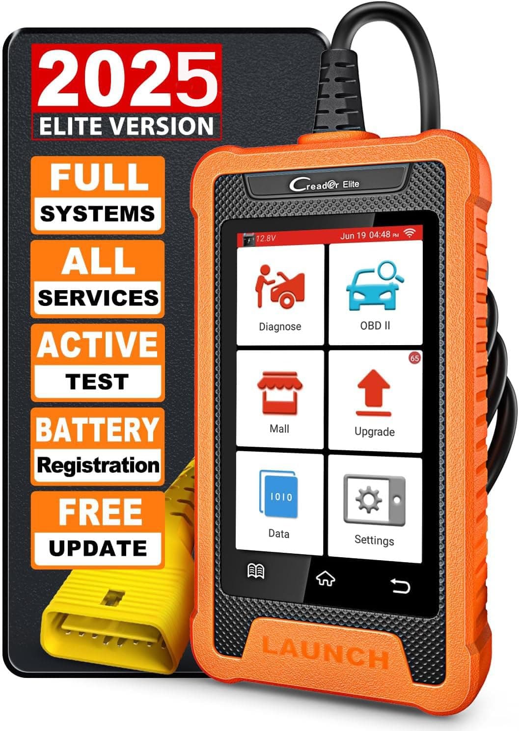 LAUNCH Creader Elite OBD2 Diagnostic Tool for Benz/Maybach/Sprinter Same Function as LAUNCH X431, 50+ Reset Function, Active Test, ECU Coding, Smart, Android 5.0, Wired