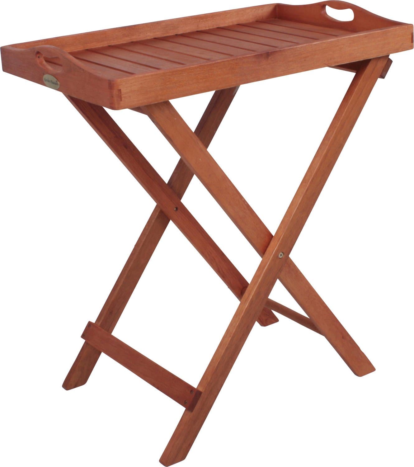Tray Stand Folding tray table coffee table garden table oiled DALLAS