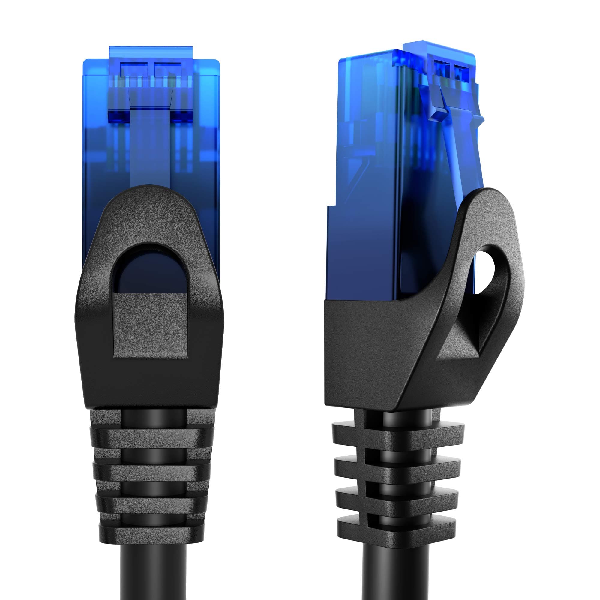 Network Cable – 5Gbps, for Maximum Fiber-Optic Internet Speed – 75ft, Available in 1-100ft – Ethernet & LAN Cable for Gigabit Networks, Router/Modem, RJ45 (Black/Blue)