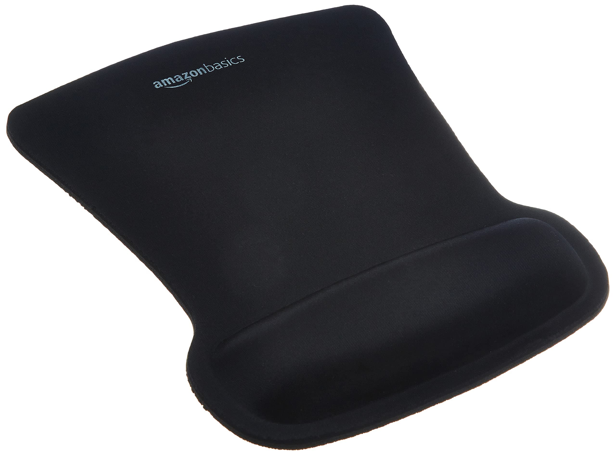 – Amazon Basics Irregular Gel Mouse Pad with Wrist Rest, 20 x 25 cm, Black