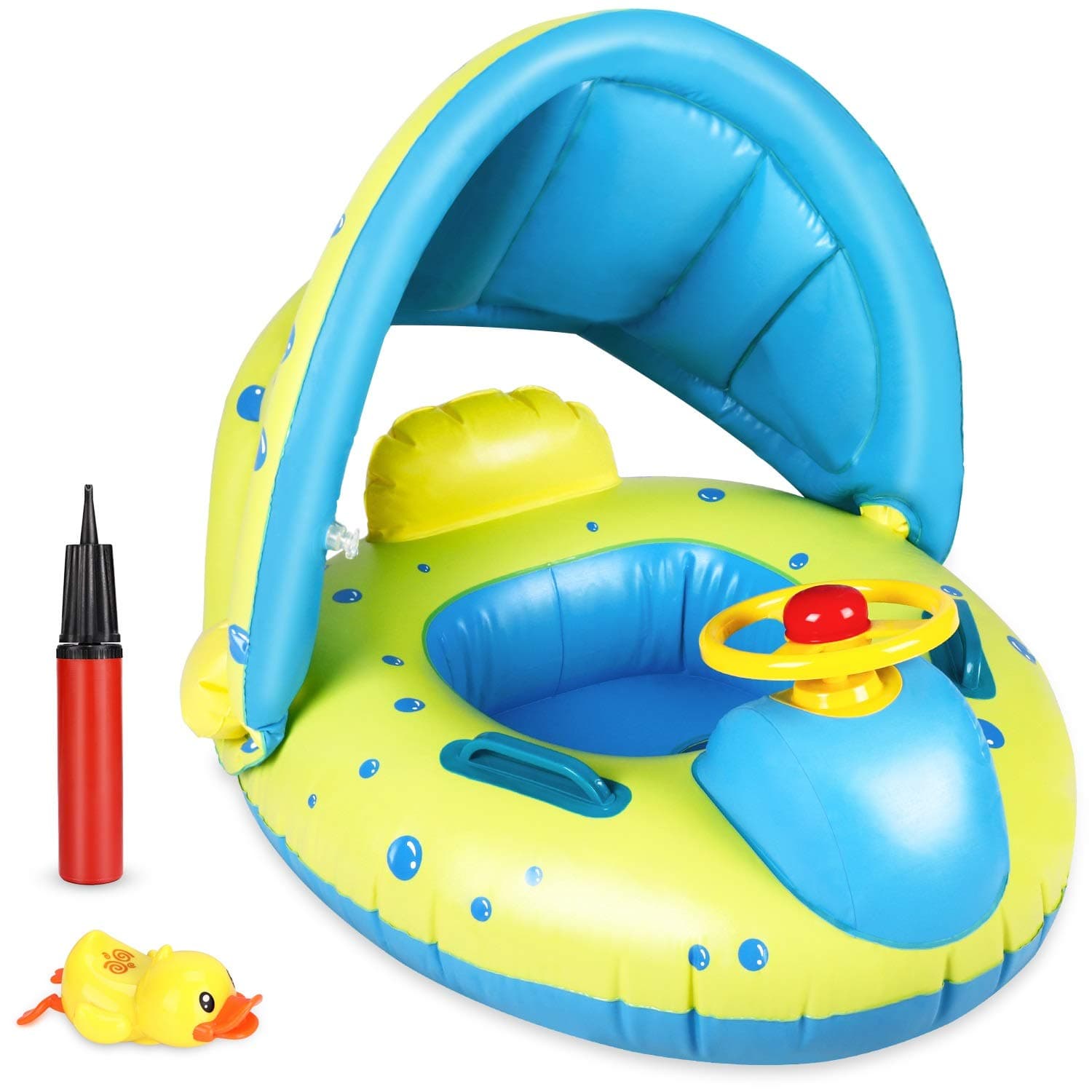 Joylink Swimming Float Inflatable Swimming Pool Float Inflatable Swimming Ring Outdoor Party Beach Summer Pool Loungers Water Toys Great for Children, Adults, 43 x 46 Inch