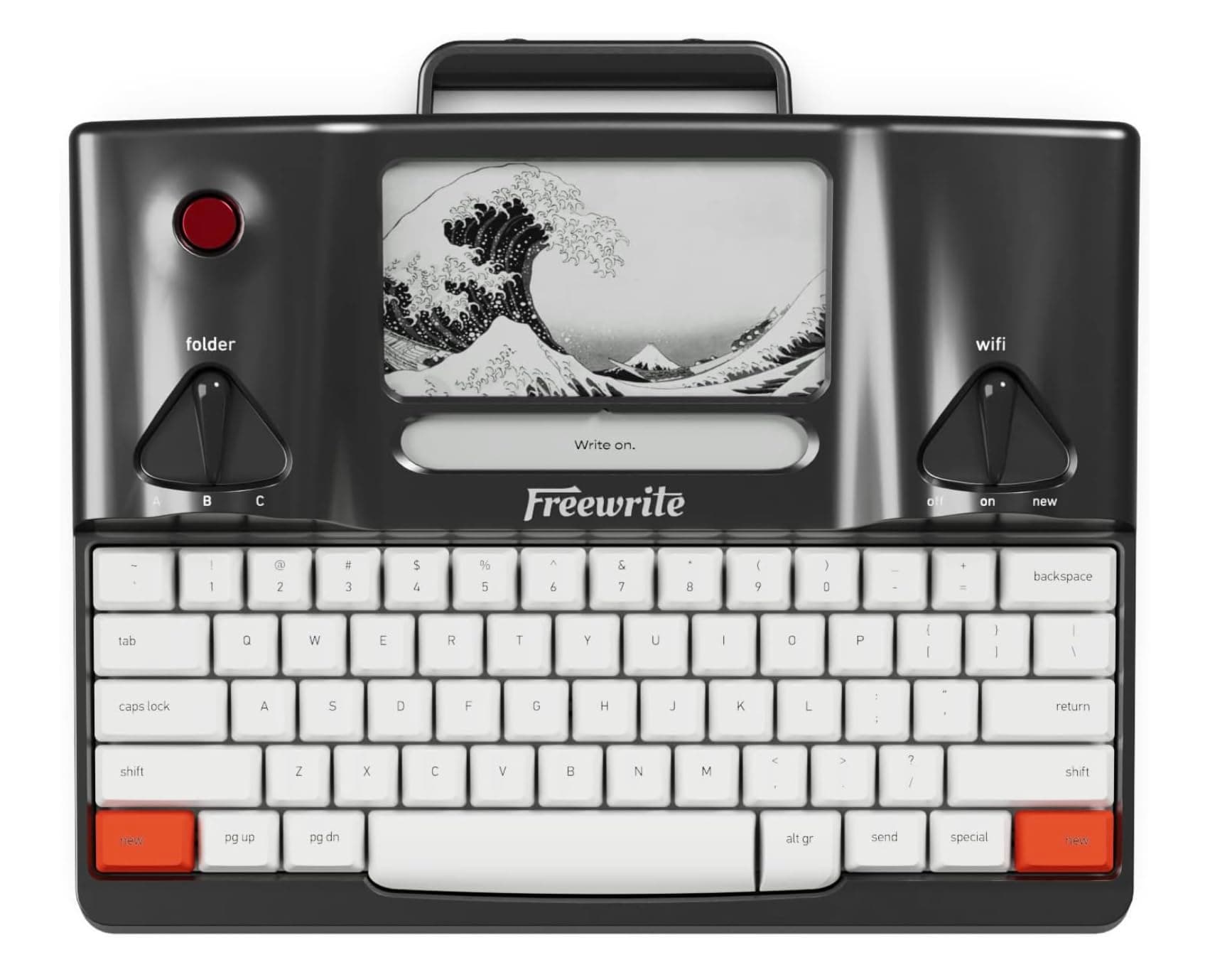 Freewrite Smart Typewriter 3rd Gen, Distraction-Free writing tool with Frontlit E Ink Display, Mechanical Keyboard, and Wi-Fi Cloud Syncing