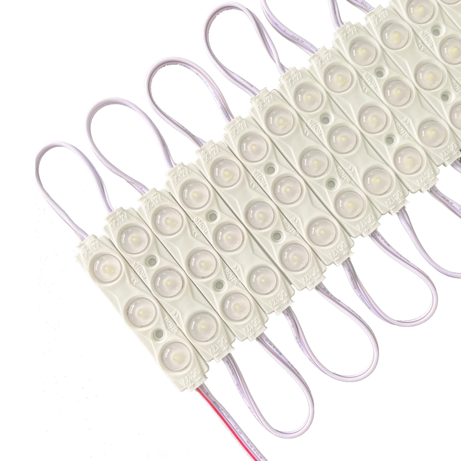 LED Module,Replacement Lights for Inflatables White 20pcs 9.8 Ft 2835 SMD 150LM Per LED Module IP65 Waterproof Christmas Inflatables Light for Letter Sign with Tape Adhesive Backside (White)