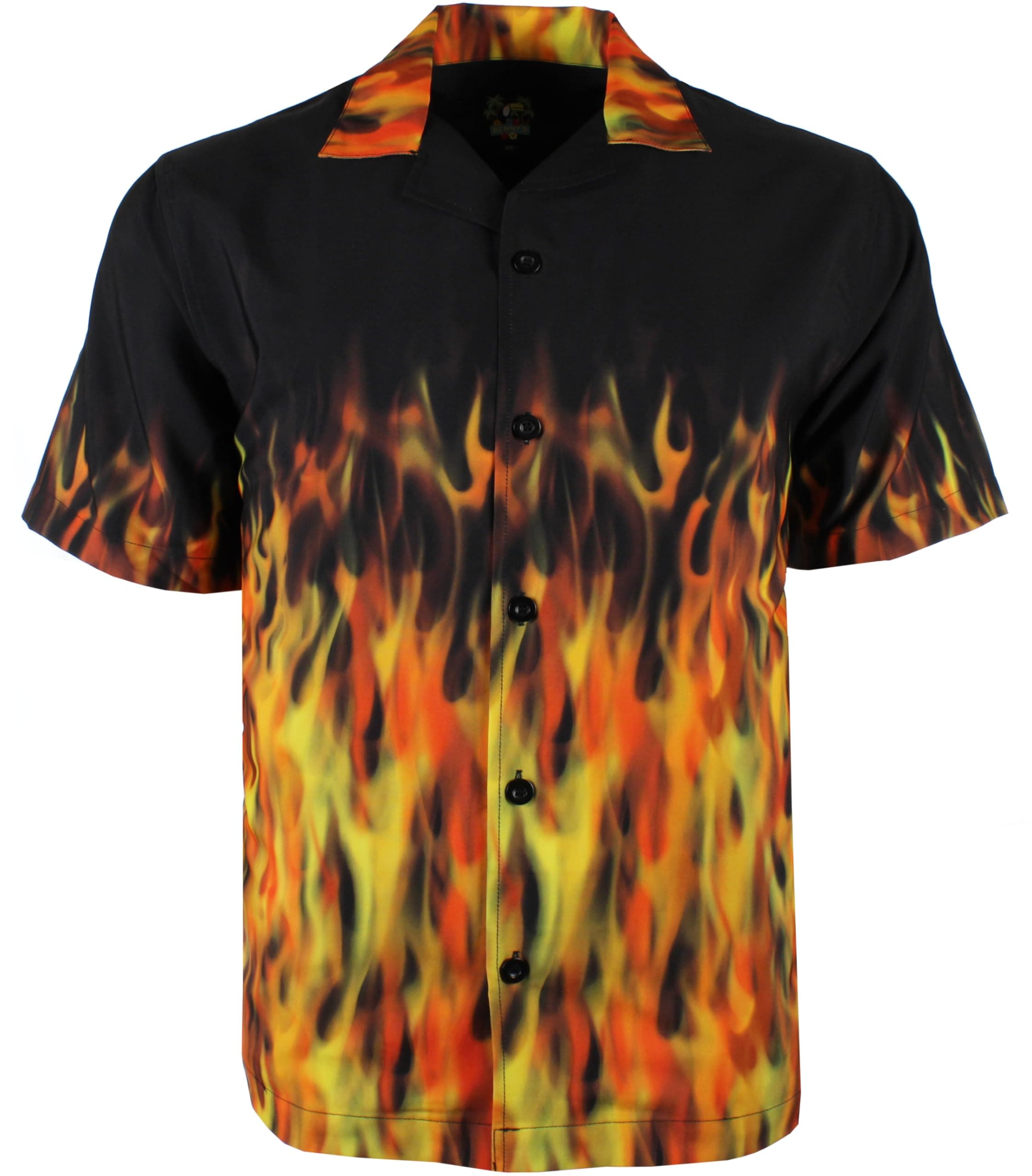 Benny's Red Flames Bowling Shirt