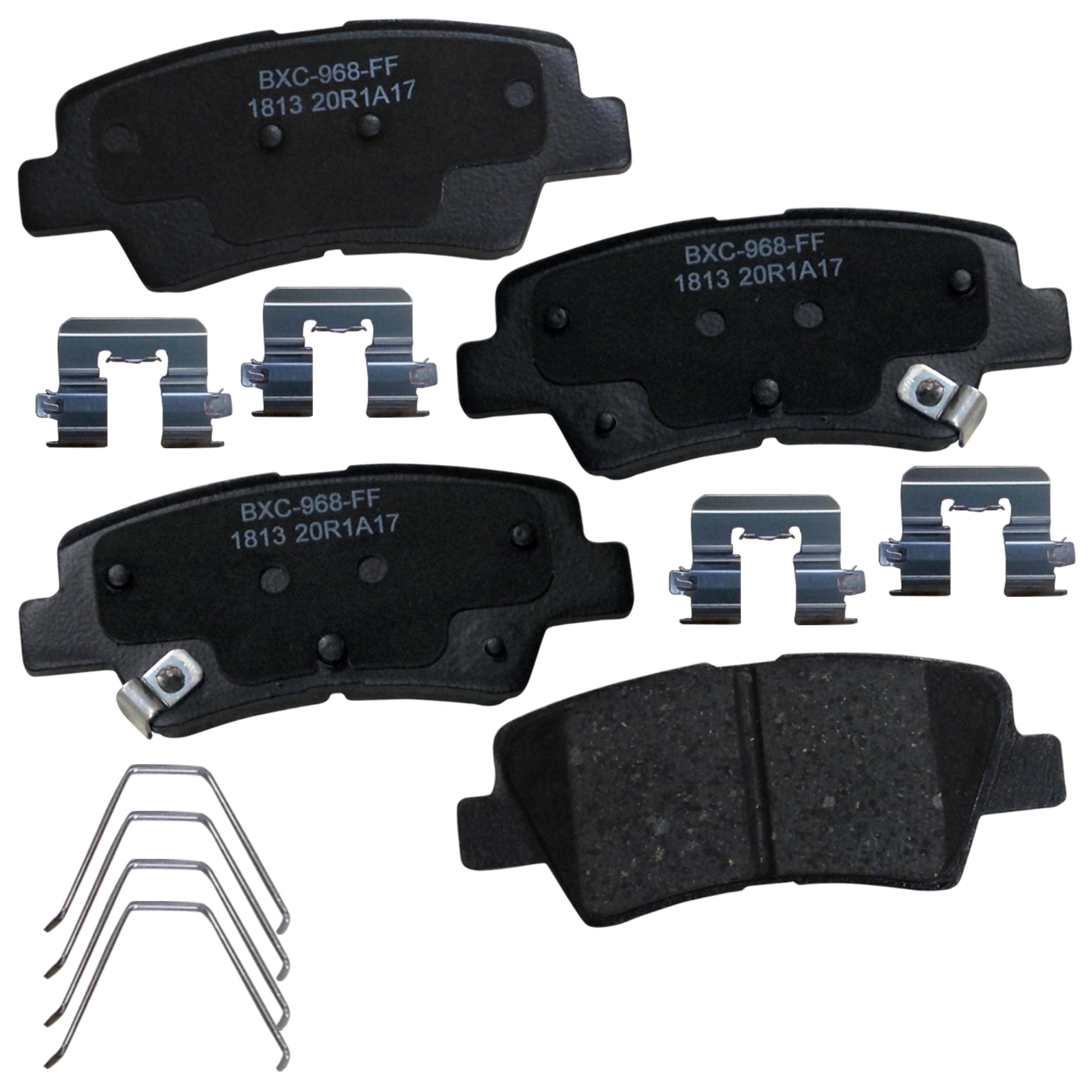 Bendix Premium SBC1813 Ceramic Rear Brake Pads for Select Models Hyundai Elantra GT, Kona, Kona Electric, Sonata, Veloster, Kia Forte, Forte5, Forte Koup, Optima, Rondo, Soul, Soul EV
