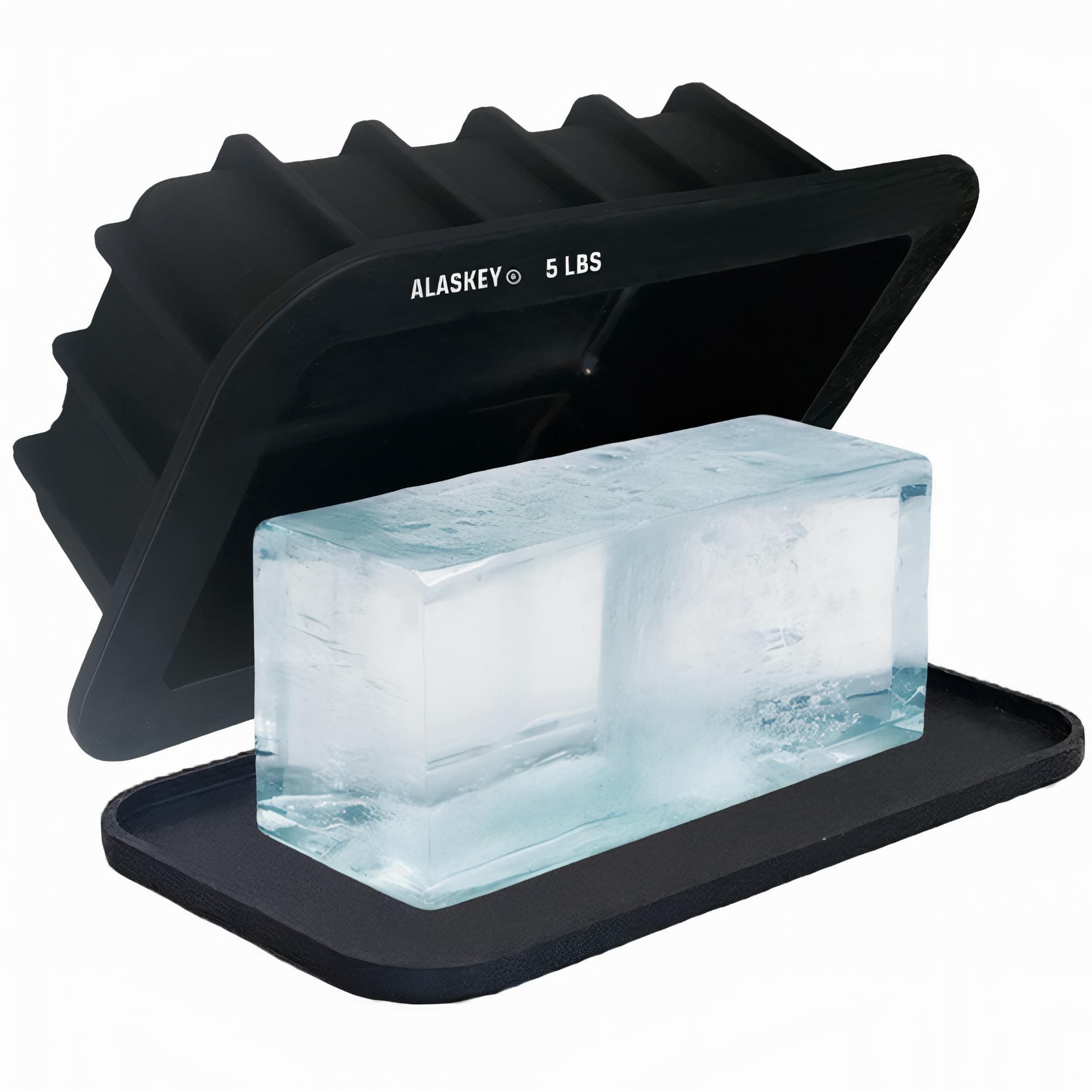 Extra Large Ice Block Mold - Shape 5 lbs Ice Bricks with Our Professional Silicone Mold - Ideal for Bartender Accessories or Ice Baths