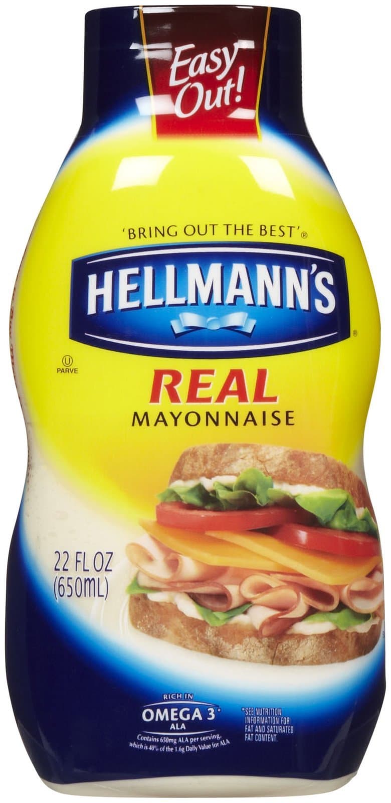 HELLMANN'SMayonnaise, Real, Easy Out, 22 oz