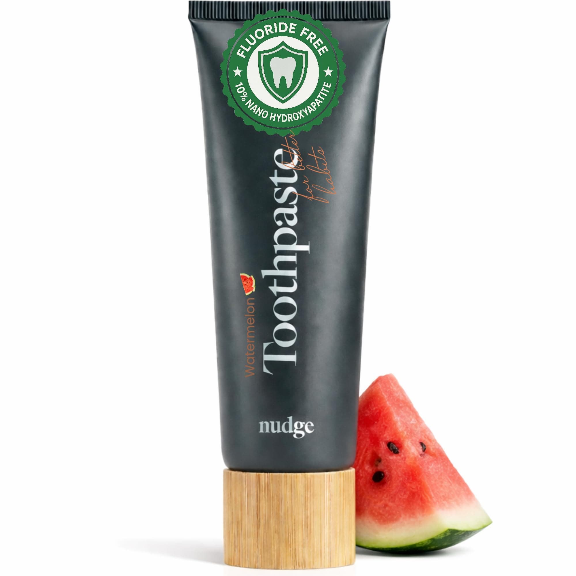 Nudge 10% Nano Hydroxyapatite Toothpaste, Enamel Friendly Advanced Clean, Fluoride Free & SLS Free, Watermelon, 4.5 oz