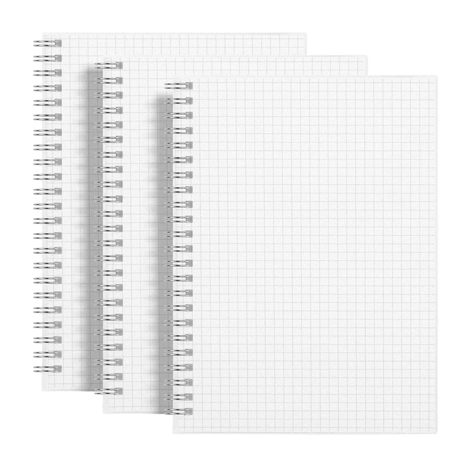 - Graph Paper Notebook | A5 Graph Grid Spiral Notebooks | 480 Pages, 100 GSM | 5.5" x 8.3" | Durable | Acid-Free | Set of 3