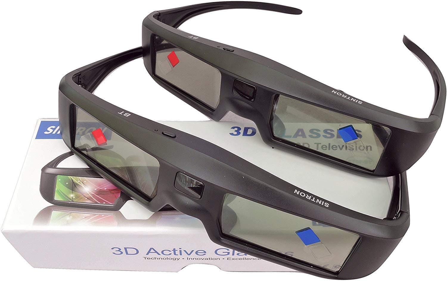 2X 3D Active Shutter Glasses Rechargeable - Sintron ST07-BT for RF 3D TV, 3D Glasses for Sony, Panasonic, Samsung 3D TV, Epson 3D projector, Compatible with TDG-BT500A TDG-BT400A TY-ER3D5MA TY-ER3D4MA
