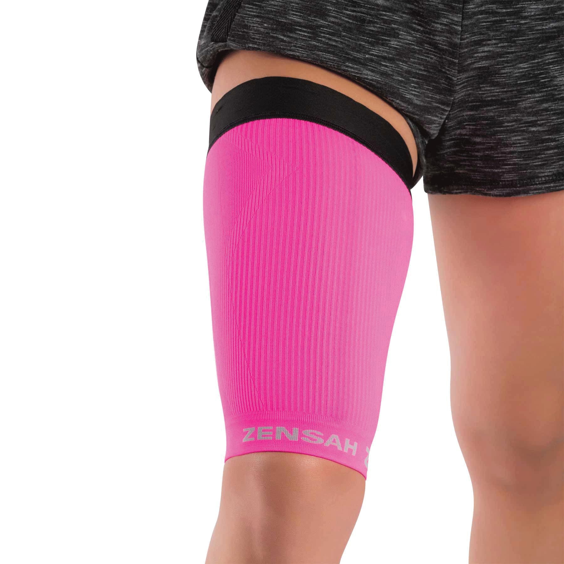 Zensah Thigh Compression Sleeve - Treat Hamstring and Quad Injuries - Hamstring Compression Sleeve - Running Compression Thigh Sleeve - Perfect for Running Tennis Working Out Basketball - Reduce Cramping