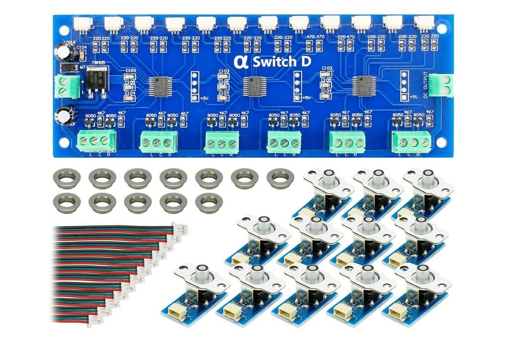 DCC Concepts DCD-DSB Cobalt Alpha Switch D Set Digital Devices (12 x Blue)