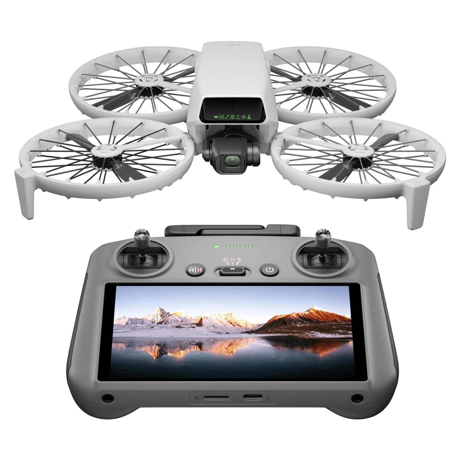 DJI Flip with RC 2 Screen Remote Controller, Follow Me Drone with 4K UHD Camera for Adults, Under 249 g, 3-Axis Gimbal Stabilization, 13km Video Transmission, Palm Takeoff, 31-Min Flight Time