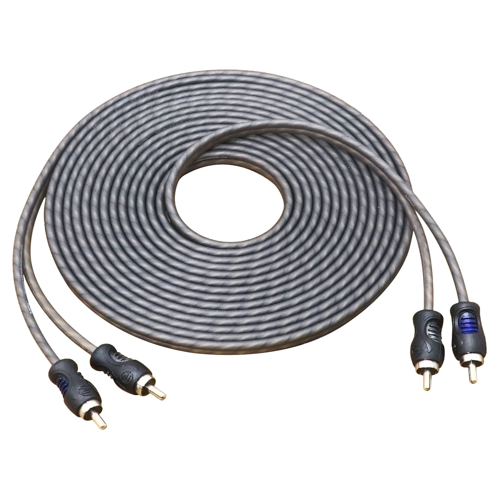 RECOIL RCI220 100% Oxygen Free Copper 20ft 2-Channel RCA Audio Cable, Twisted Pair with Noise Reduction