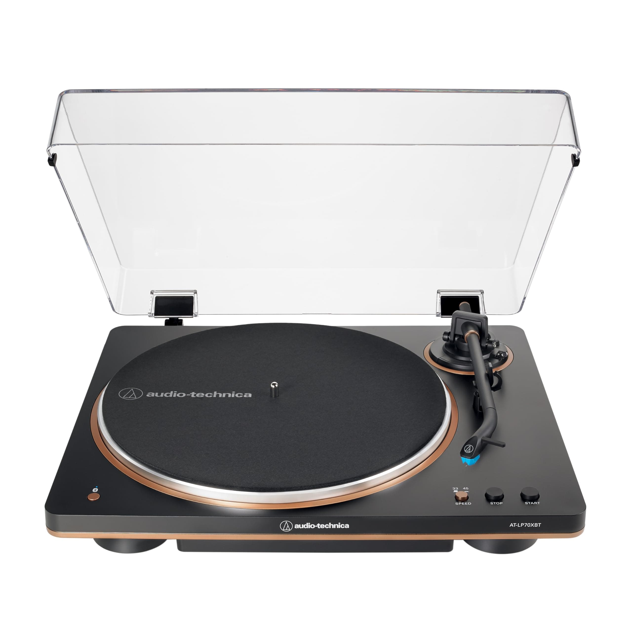 Audio Technica AT-LP70XBT-BZ Turntable Fully Automatic Bluetooth Wireless Belt-Drive (Black/Bronze)