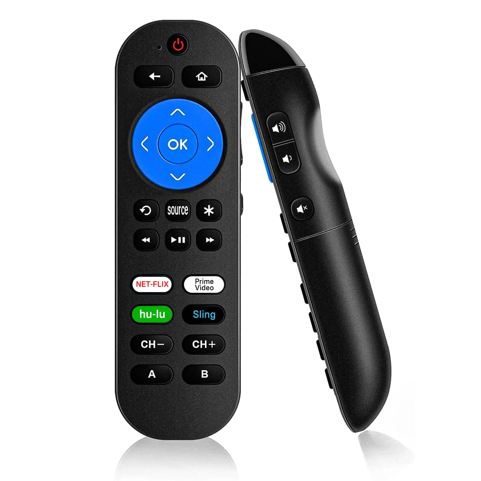 Universal Remote Control for Roku Player with 9 More Learning Keys to Control TV Soundbar Receiver All in One (Fit for Roku 1 2 3 4 Premier+ Express Ultra) ã€ NOT for ROKU Stick & Built-in ROKU TVã€‘
