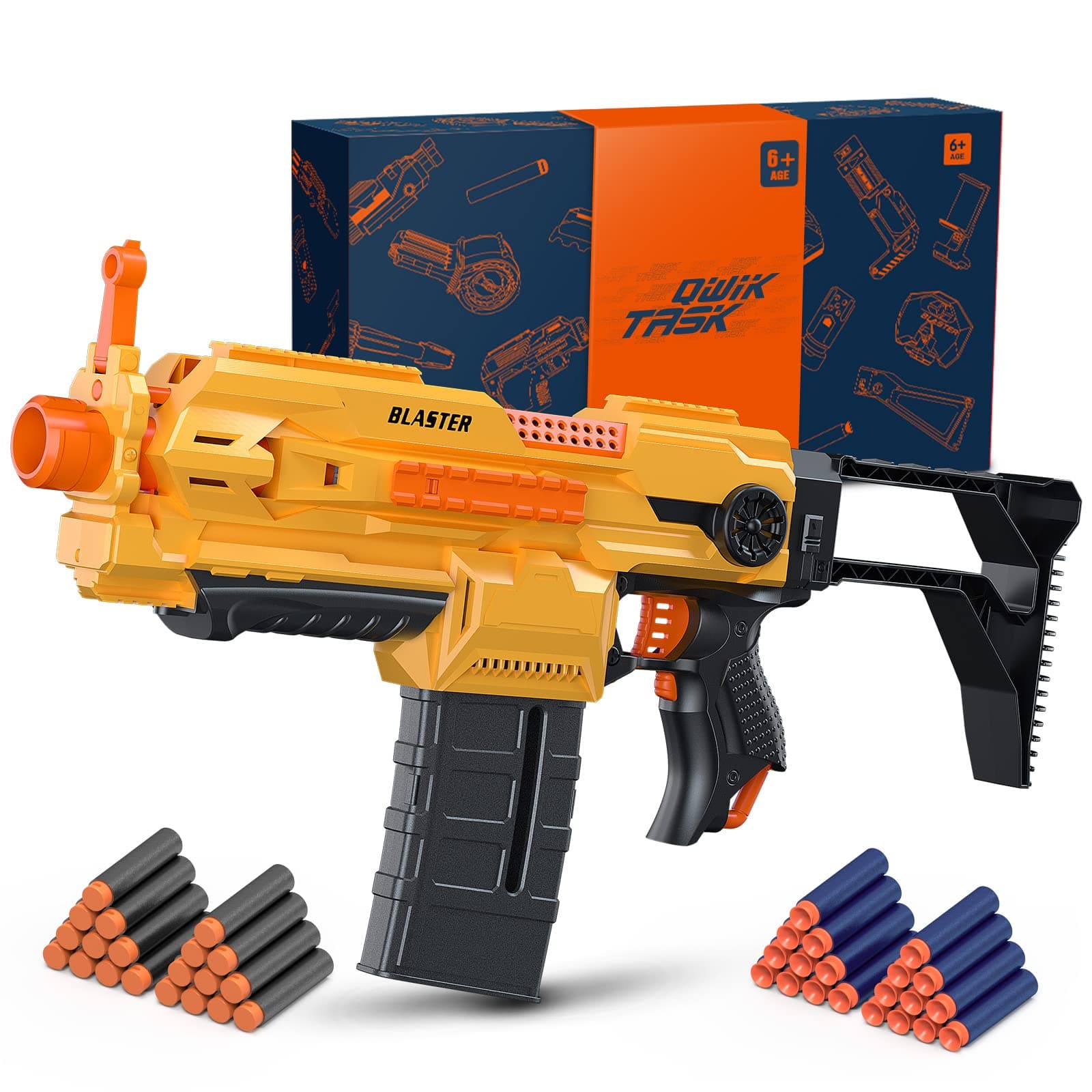 Automatic Toy Guns Rapid Fire for Nerf Guns Full Auto Powerful Motorized Blaster Electric Foam Dart Soft Bullet Toys Gun Shooting Games for Boy Girls Age 6 7 8-12 Adults Xmas Birthday Gifts