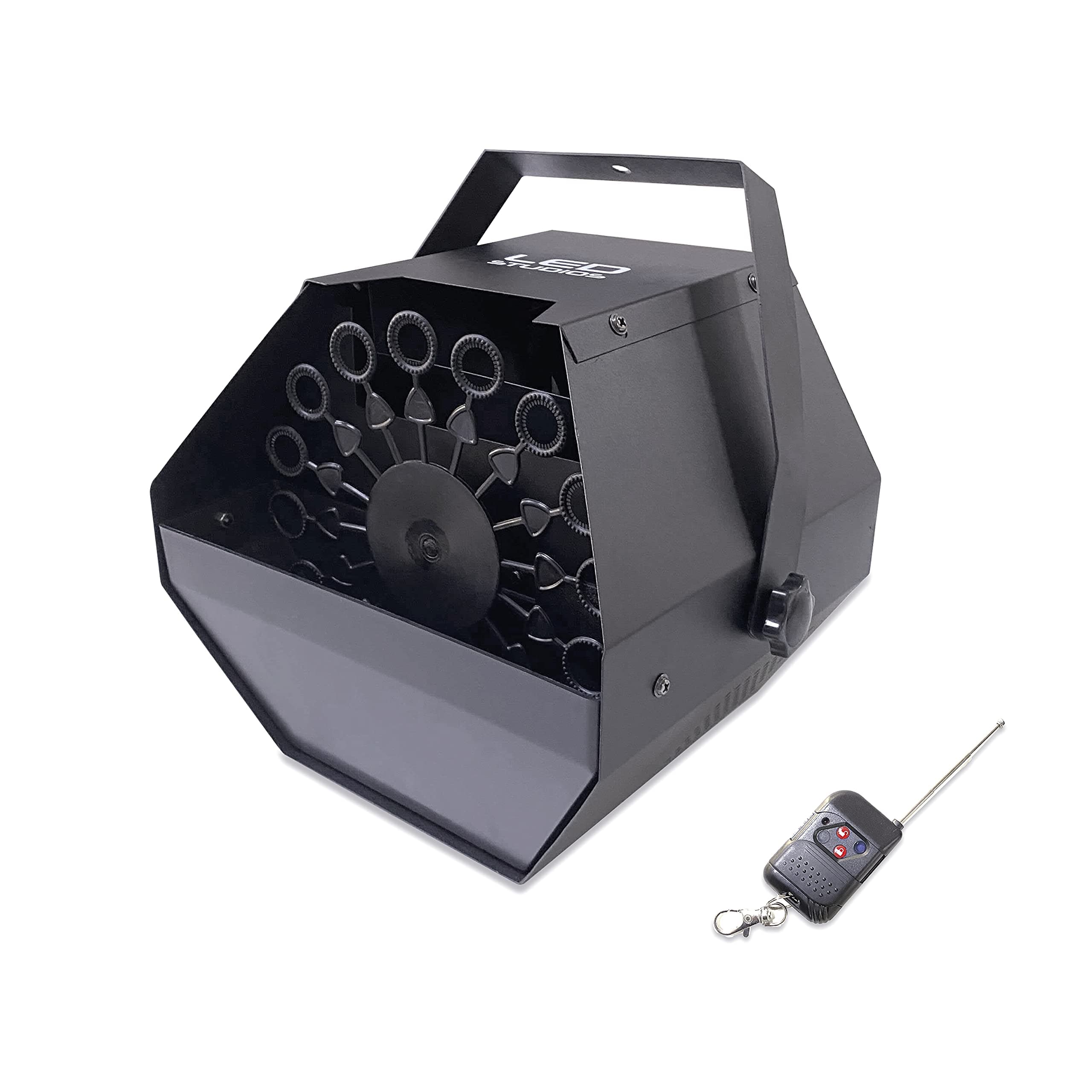 Battery and Power Operated Bubble Machine with Wireless Remote Control, High output of large bubbles, safe and easy to use for home, events, kids parties & play areas (Machine Only)