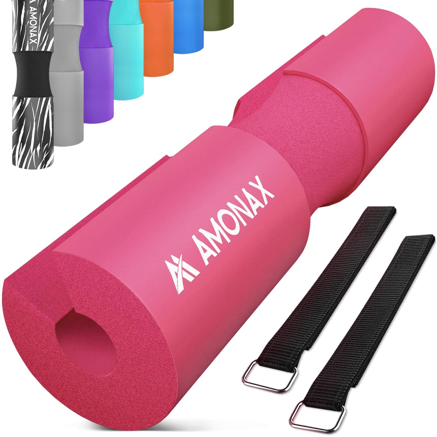Amonax Barbell Squat Pad, Extra Thick Foam Padding for Neck & Shoulder Support, Strength Training Equipment Gym Fitness Workout Cover for Hip Thrusts, Weight Lifting Heavy Weight Squats