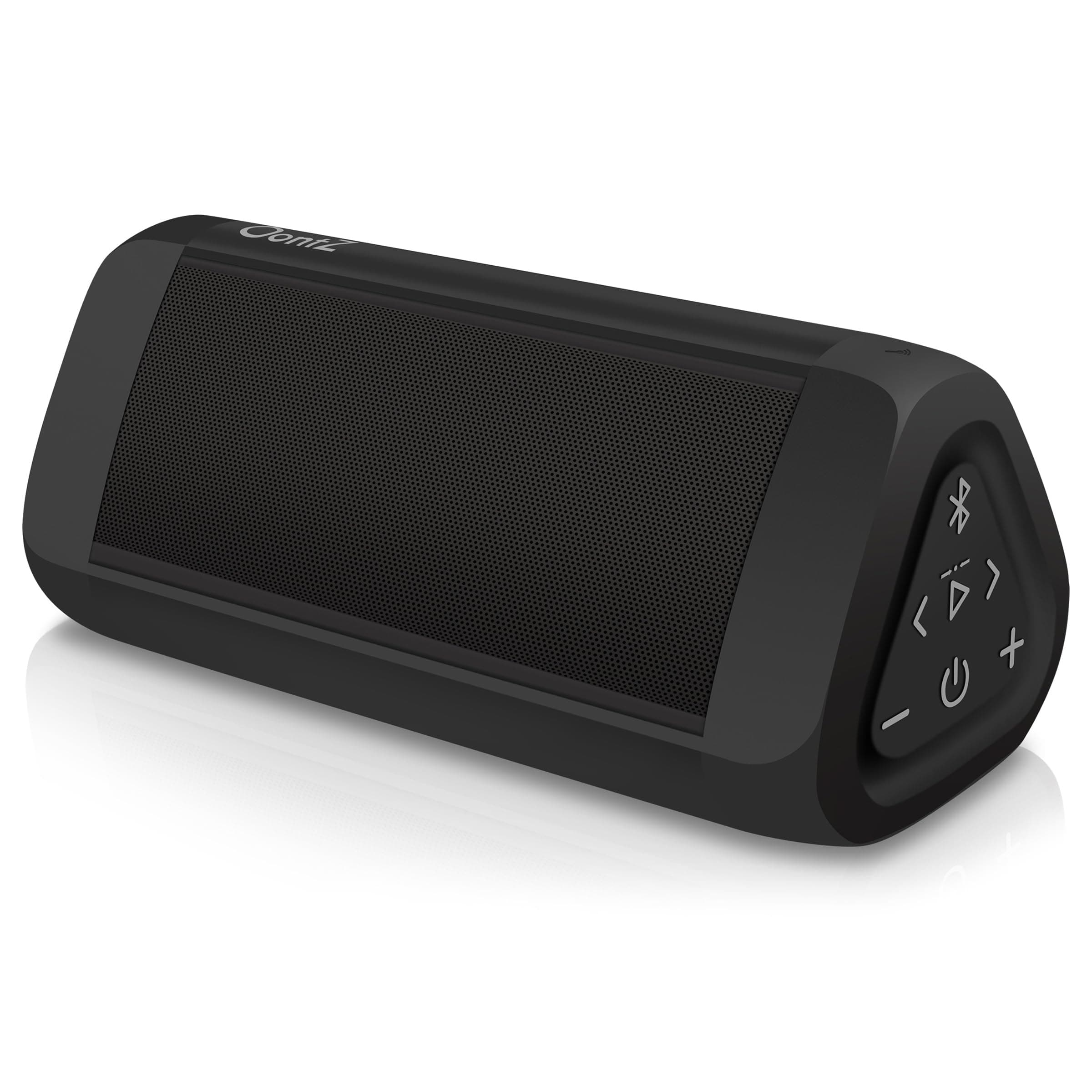 OontZ Angle 3 Ultra Waterproof 5.0 Bluetooth Speaker, 14 Watts, Hi-Quality Sound & Bass, 100 Ft Wireless Range, Play 2, 3 or More Speakers Together, OontZ App, Bluetooth Speakers (Black)