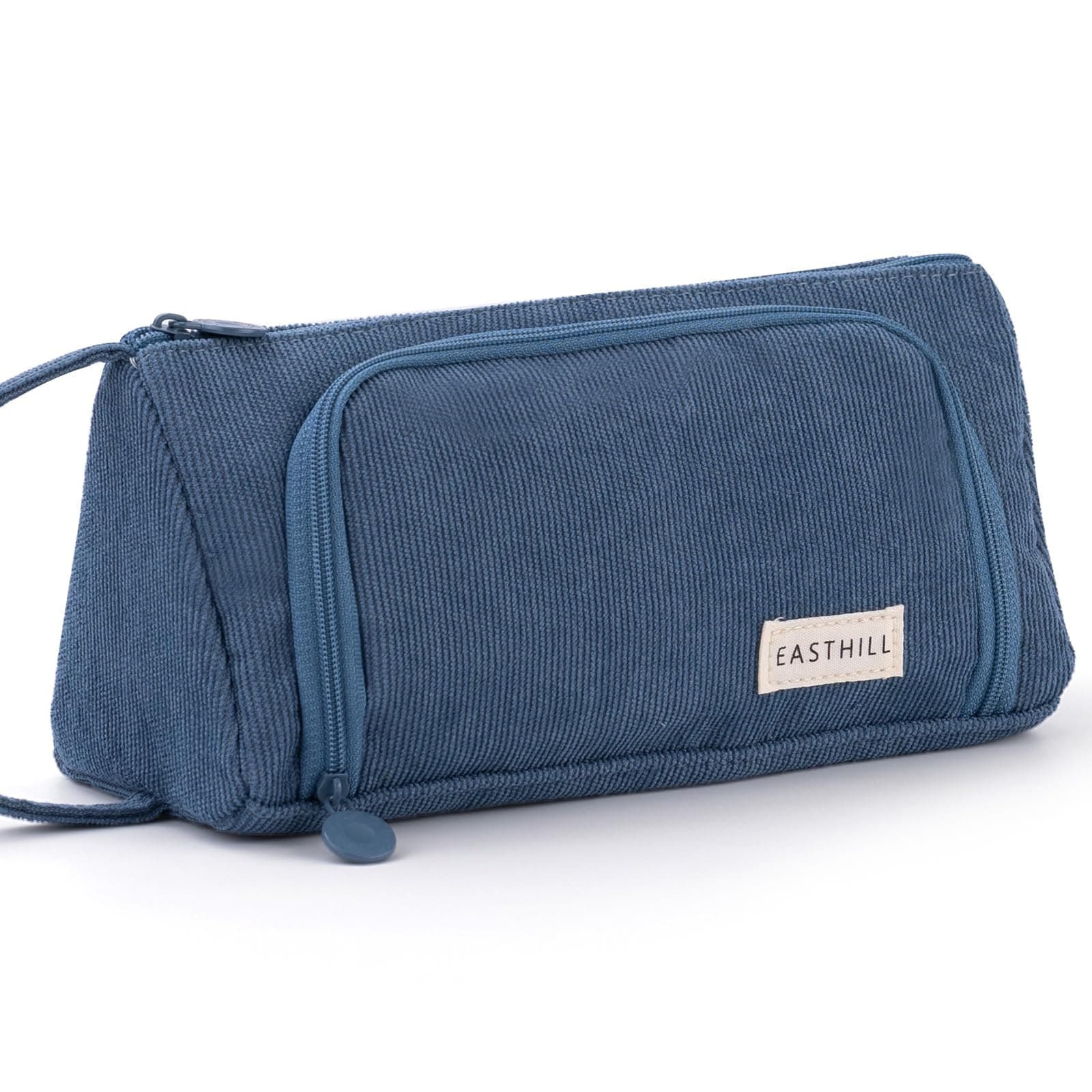 EASTHILL Canvas Big Capacity Pencil Case - Blue